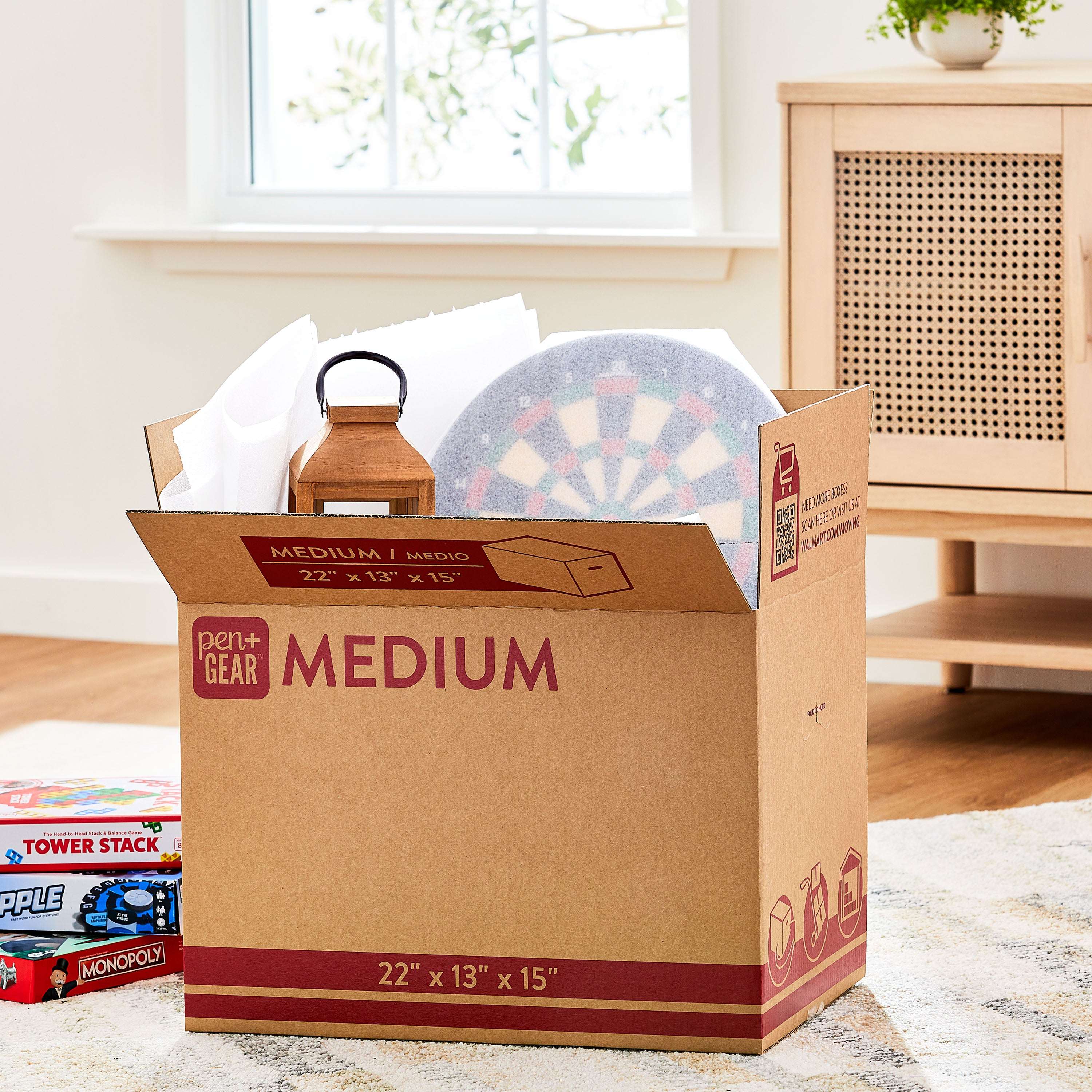 Pen+Gear Medium Moving Boxes, 22 in. L x 13 in. W x 15 in. H, Kraft - Image 5