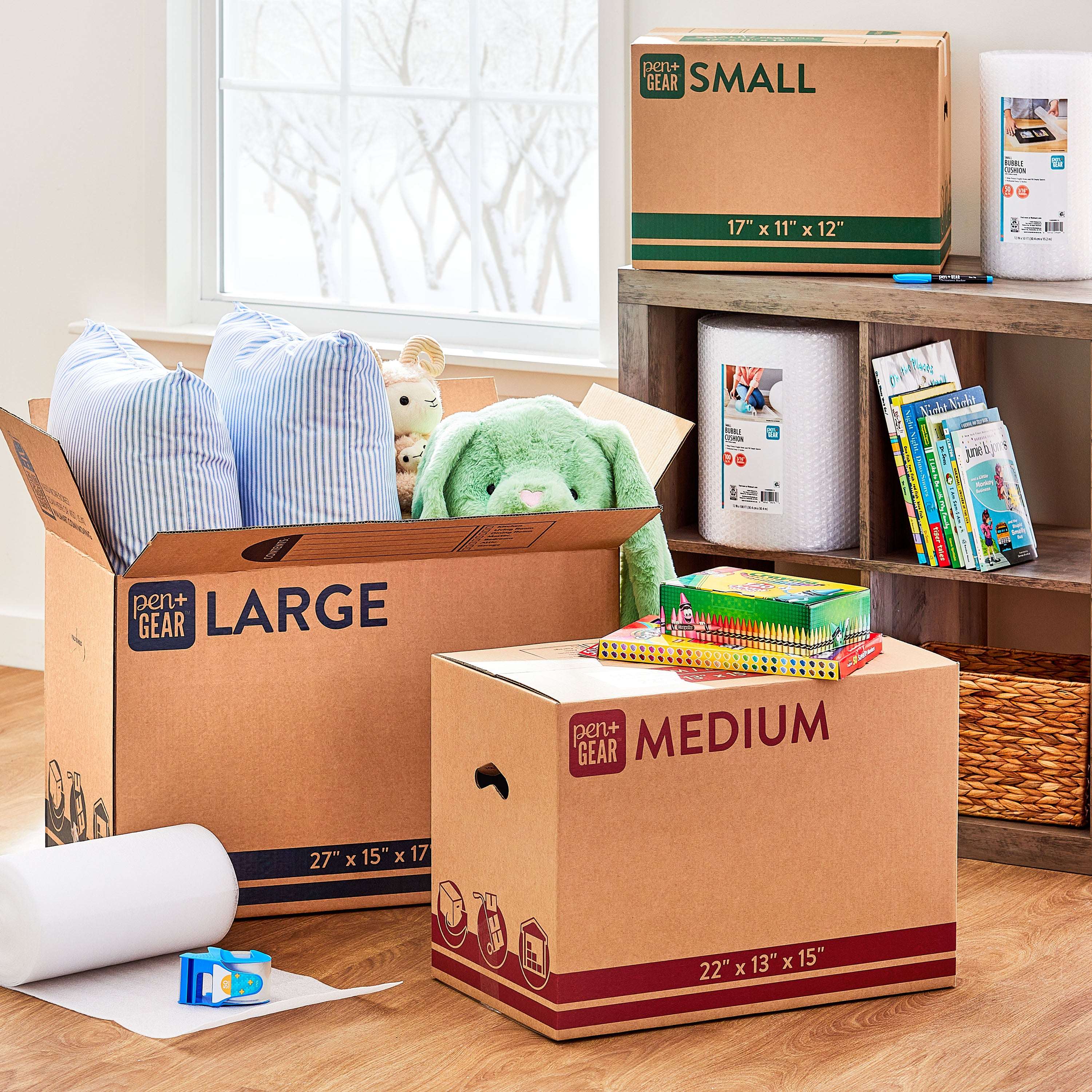 Pen+Gear Medium Moving Boxes, 22 in. L x 13 in. W x 15 in. H, Kraft - Image 6