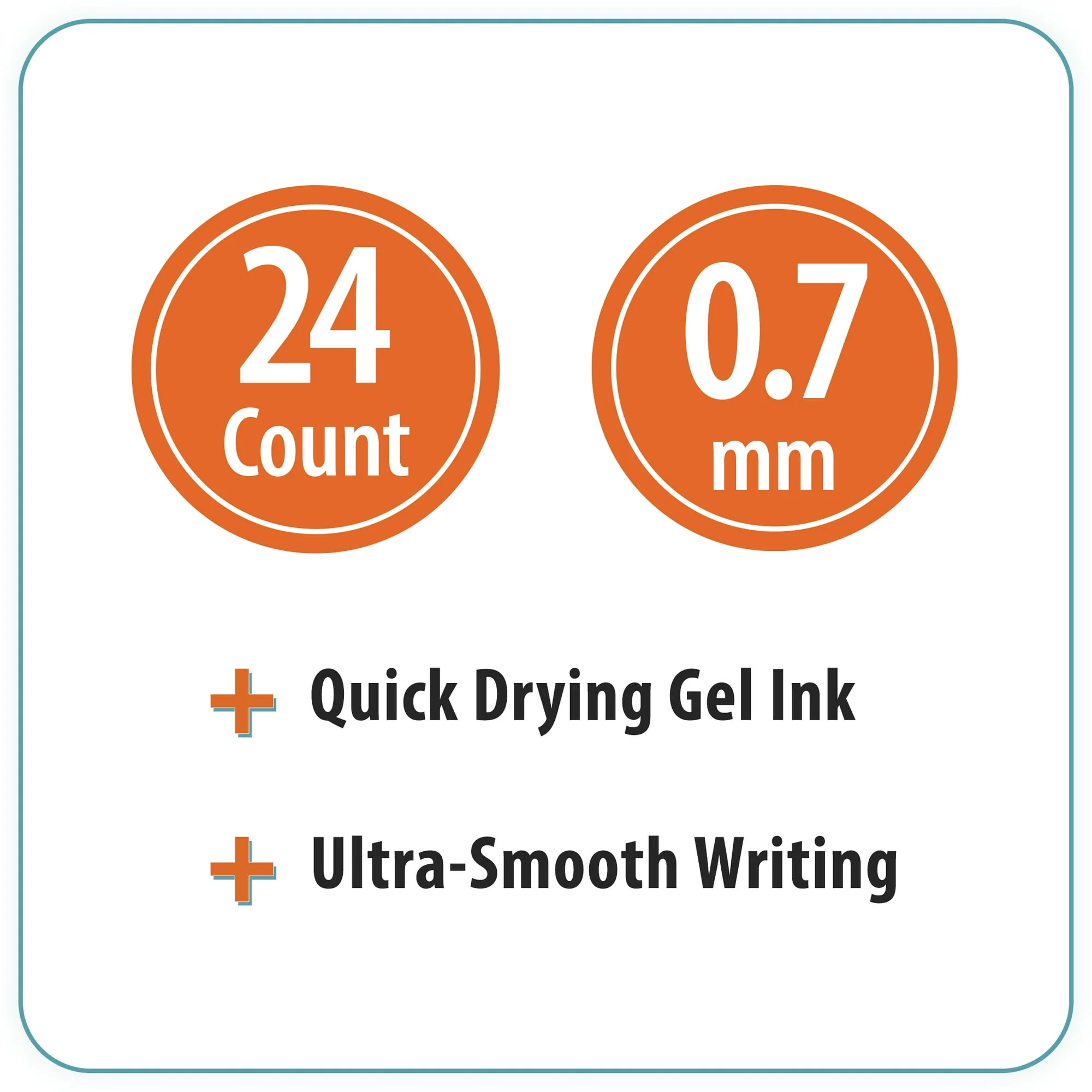Pen+Gear Retractable Gel Pens, Medium Point, 0.7mm, Assorted Colors, 24 Count - Image 5