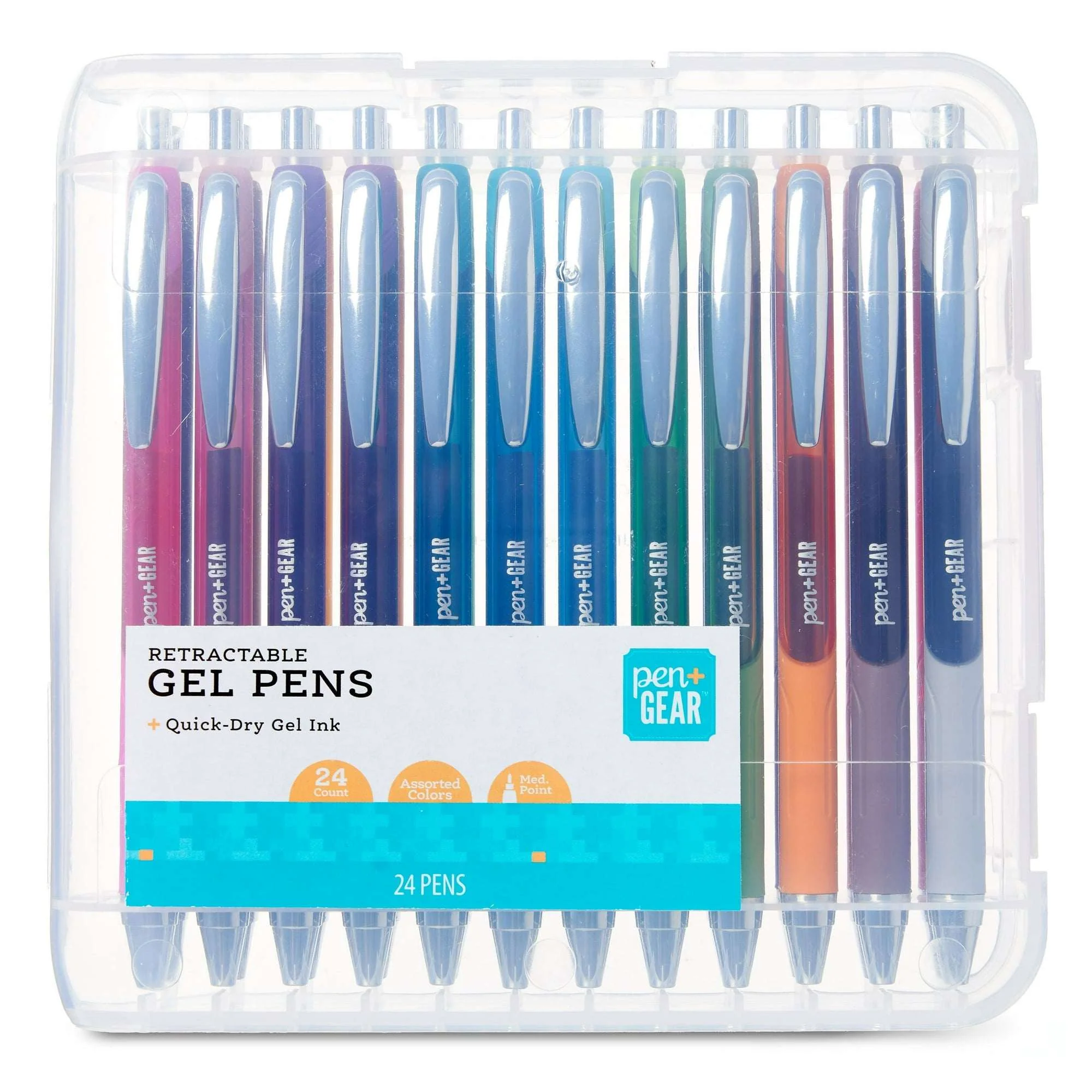 Pen+Gear Retractable Gel Pens, Medium Point, 0.7mm, Assorted Colors, 24 Count - Image 7
