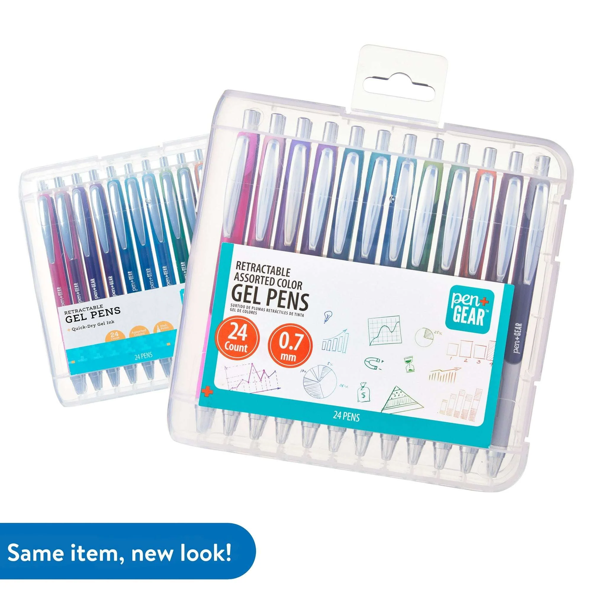 Pen+Gear Retractable Gel Pens, Medium Point, 0.7mm, Assorted Colors, 24 Count - Image 8