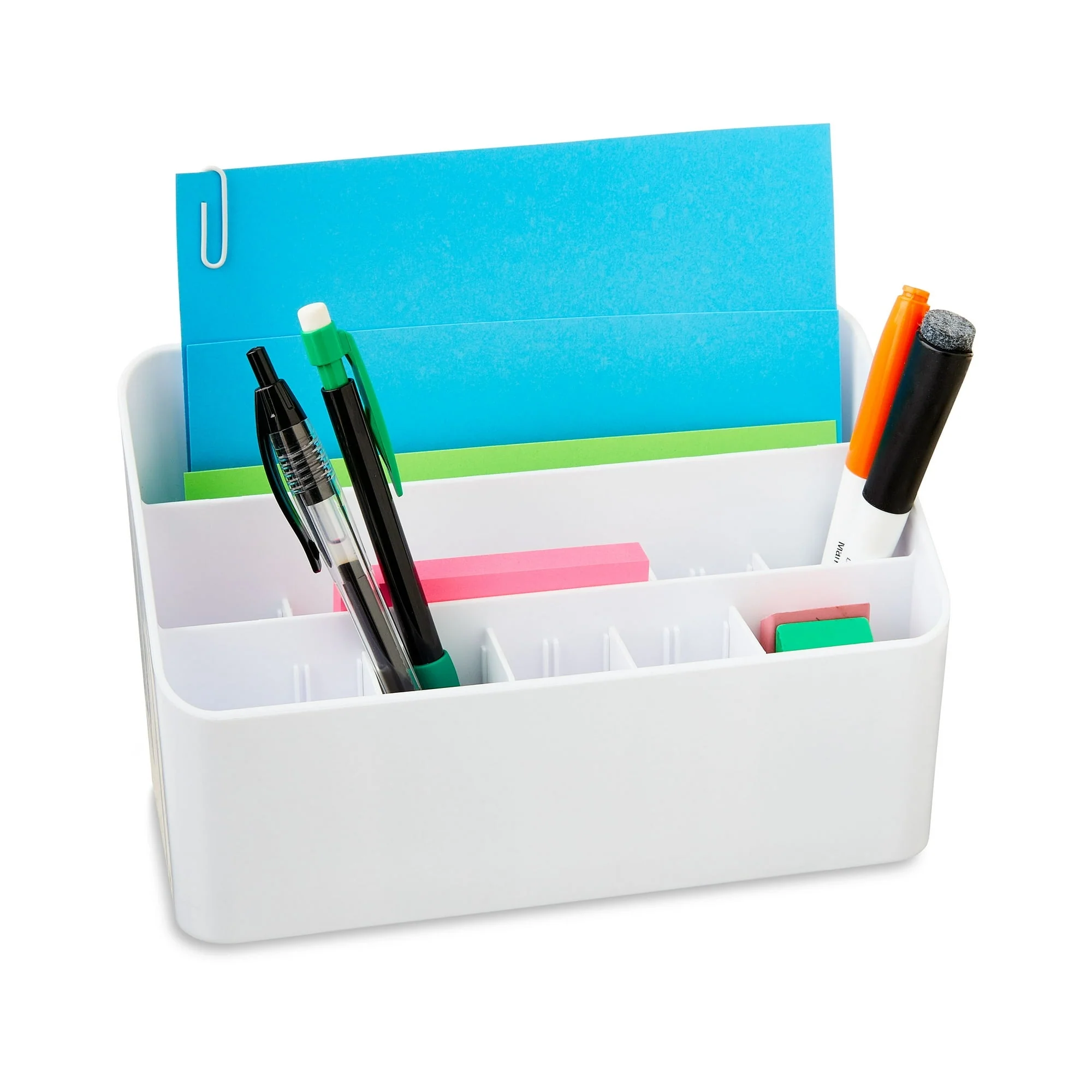 Pen+Gear White All in One Desktop Storage Organizer for School and Office Supplies - Image 4
