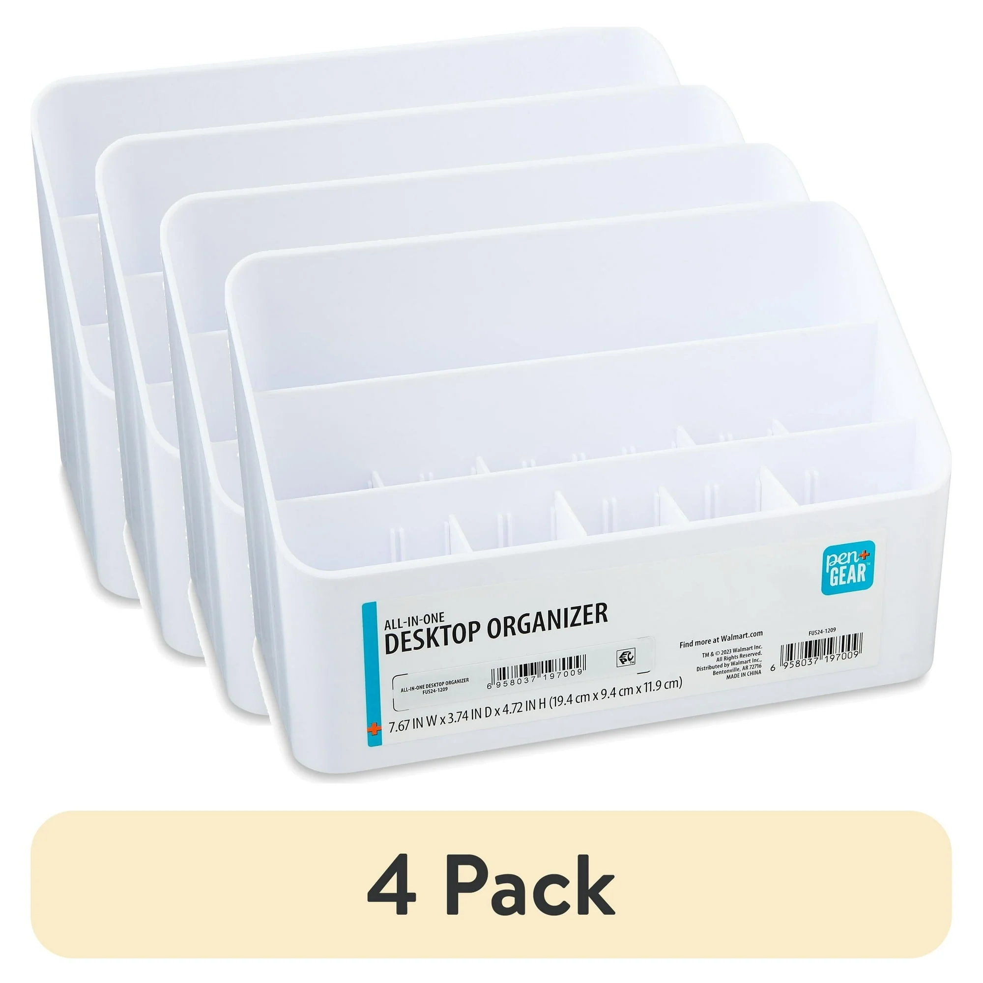 Pen+Gear White All in One Desktop Storage Organizer for School and Office Supplies - Image 7