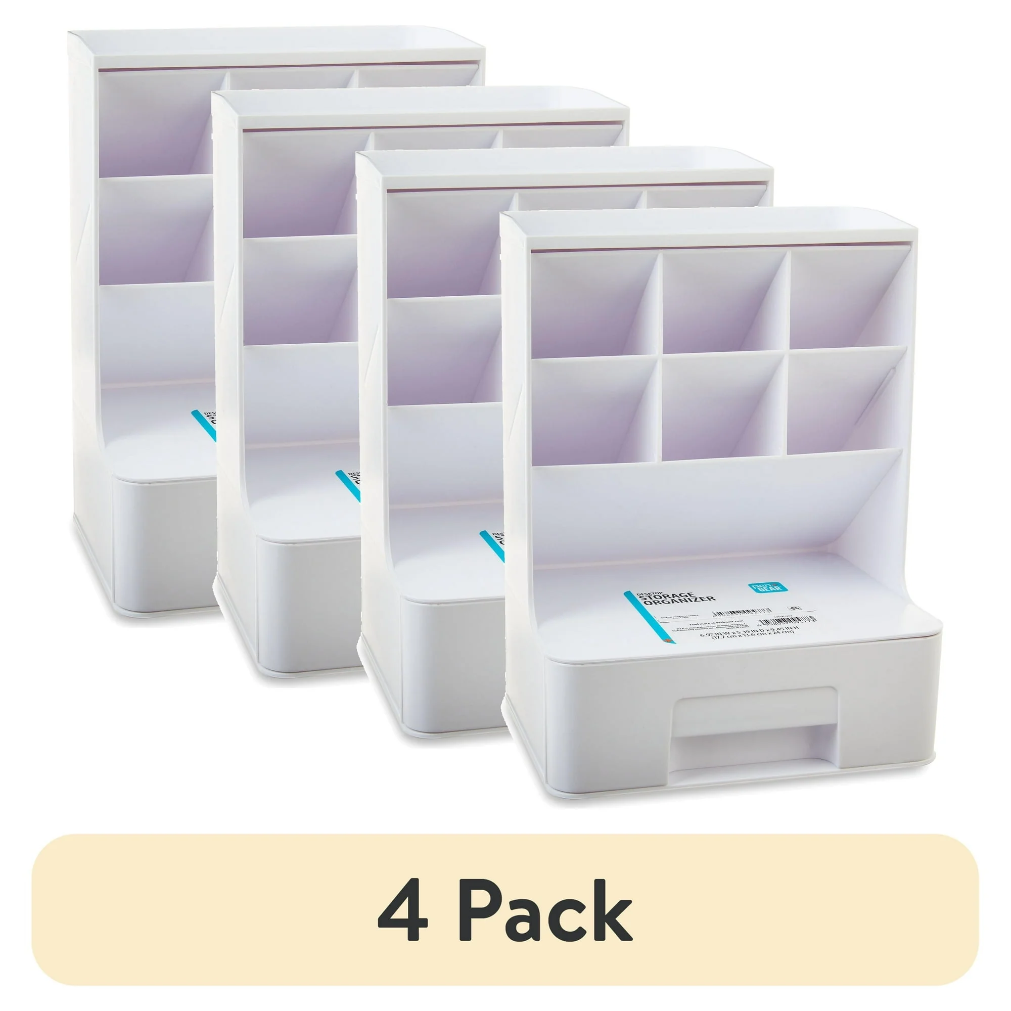 Pen Gear White Tall Organizer Plastic Desktop Organizer - Image 6