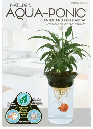 Penn Plax Aquaponic Betta Fish Plastic Tank, 0.5 Gallon - Image 2