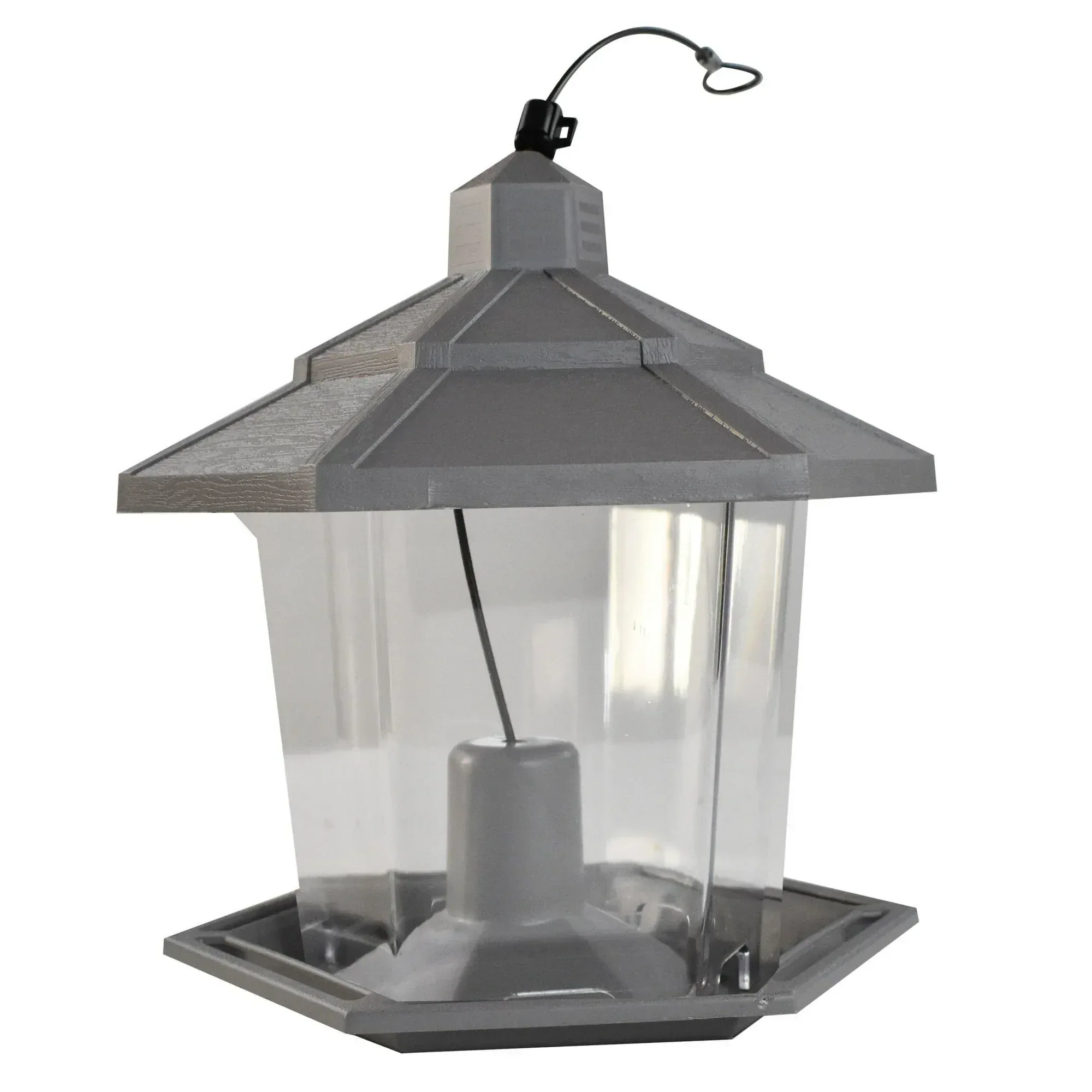 Pennington Earth Smart, Gray Plastic, Hopper Wild Bird Feeder, 2.5 lb. Capacity - Image 2