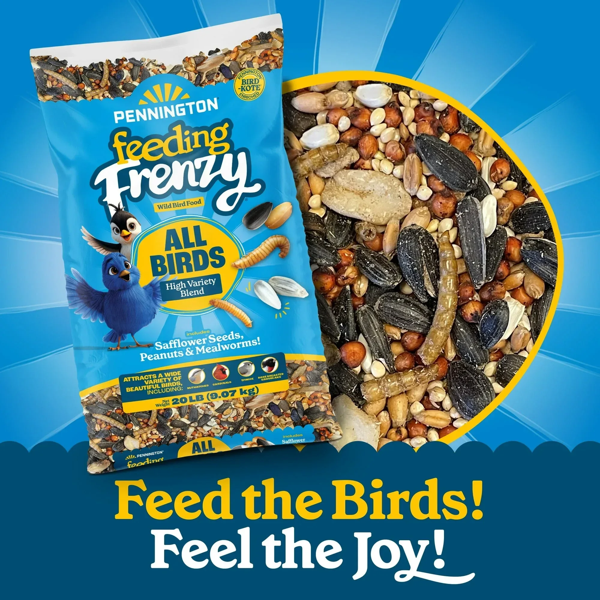 Pennington Feeding Frenzy Wild Bird Seeds, Wild Bird Food Mix - Image 5