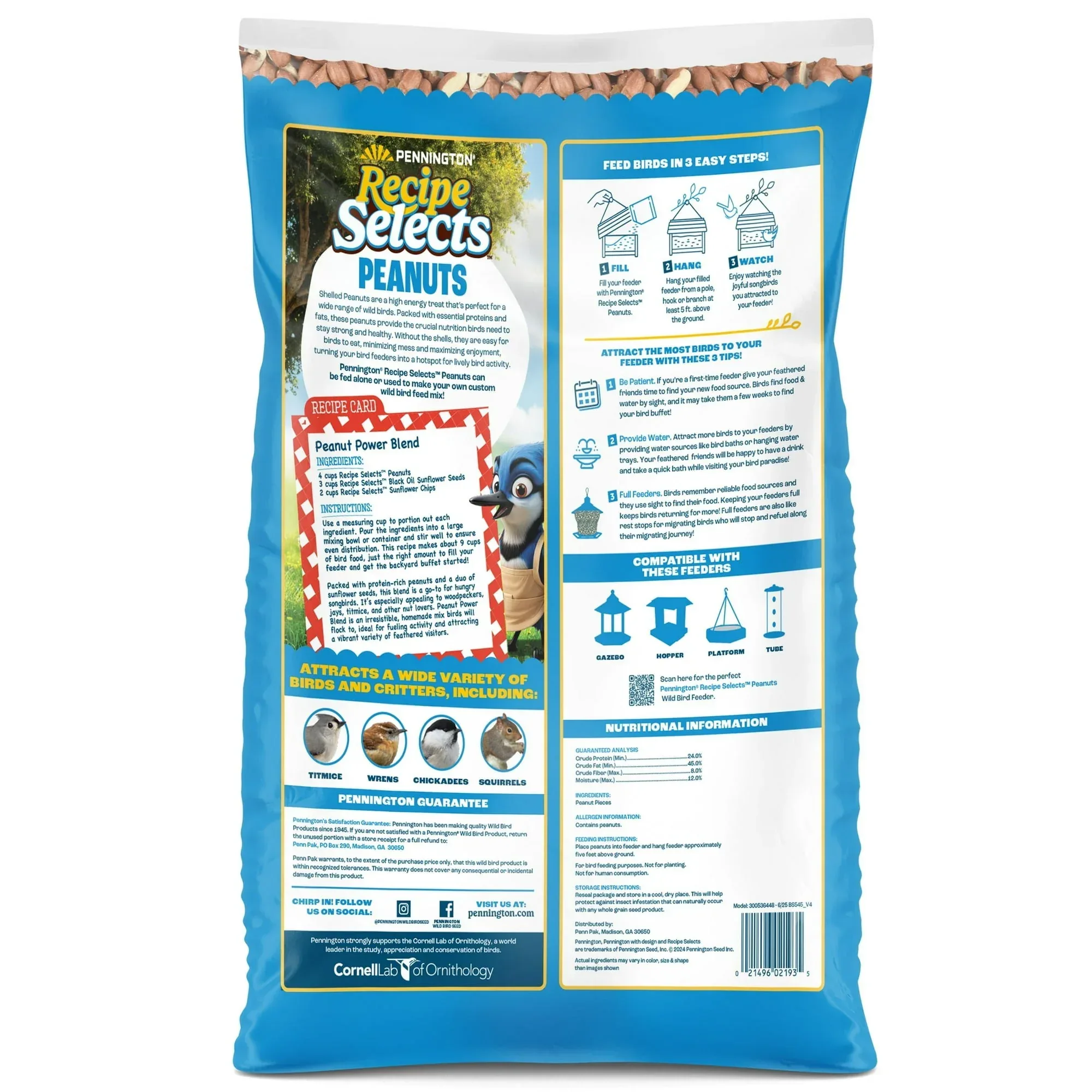 Pennington Recipe Selects Shell Free Whole Peanuts for Birds and Wildlife, Wild Bird Food, 5 lb Bag, Dry - Image 3