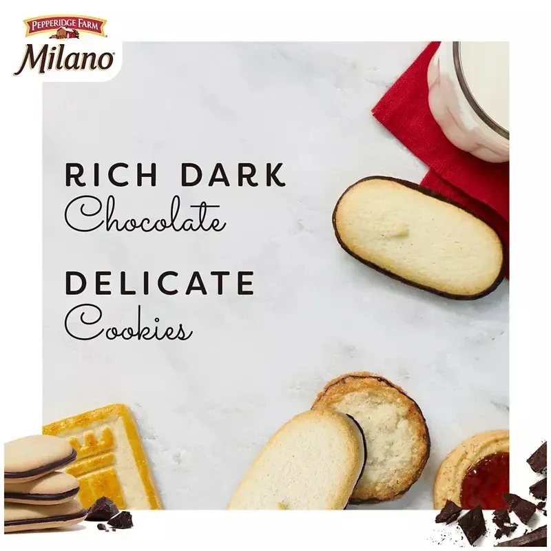 Pepperidge Farm Milano Cookies, Dark Chocolate, 2 Cookies Per Pack, 20 pk./0.75 oz. - Image 6