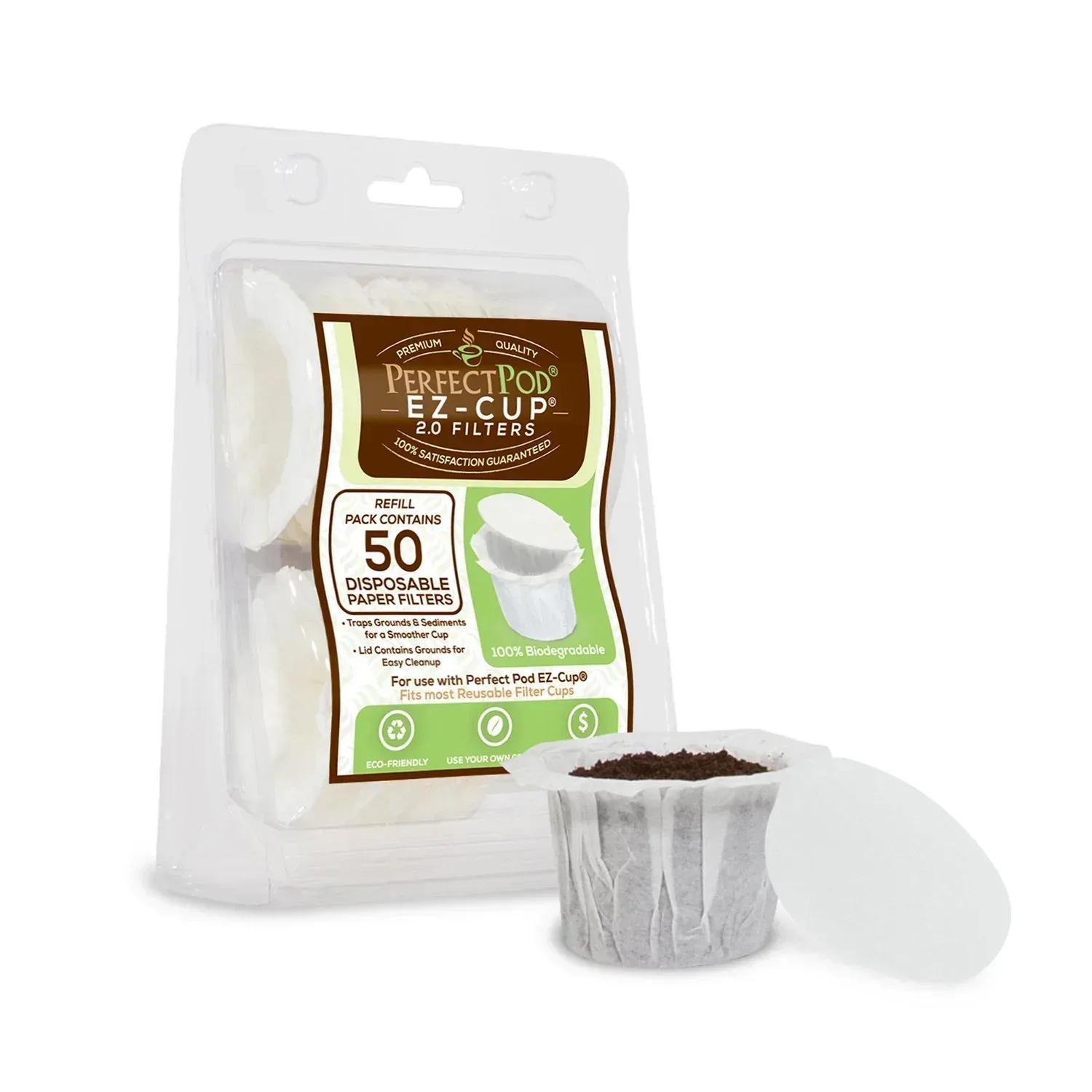 Perfect Pod EZ-Cup 2.0 100% Biodegradable Paper Coffee Filters - Image 8