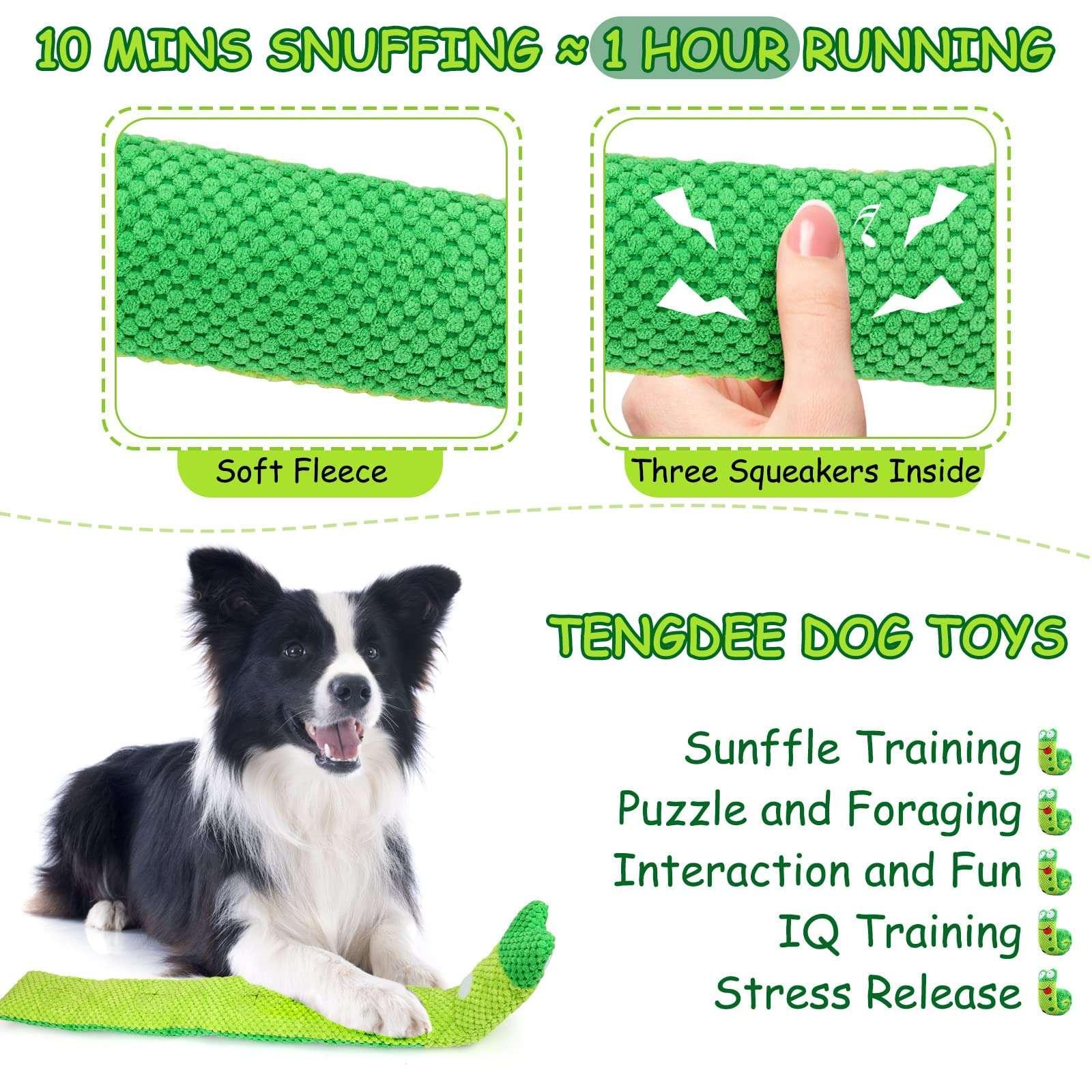Pet Deluxe Squeak Dog Toys Stress Release Game for Boredom, Dog Puzzle Toy IQ Training, Dog Snuffle Toys Foraging Instinct Training Suitable for Small Medium and Large Dogs - Image 3