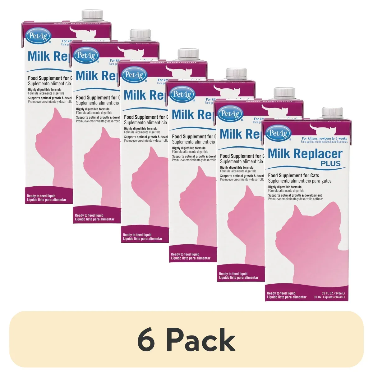 PetAg Milk Replacer Plus Liquid for Cats and Kittens, 32 fl oz - Image 11