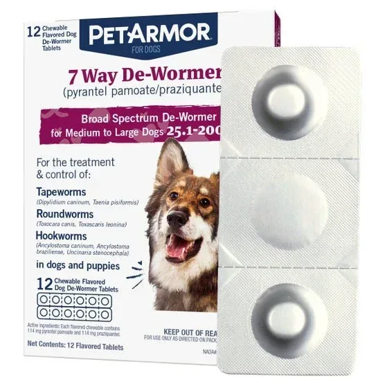 PetArmor 7 Way Chewable De-Wormer for Medium and Large Dogs, 12-count - Image 2
