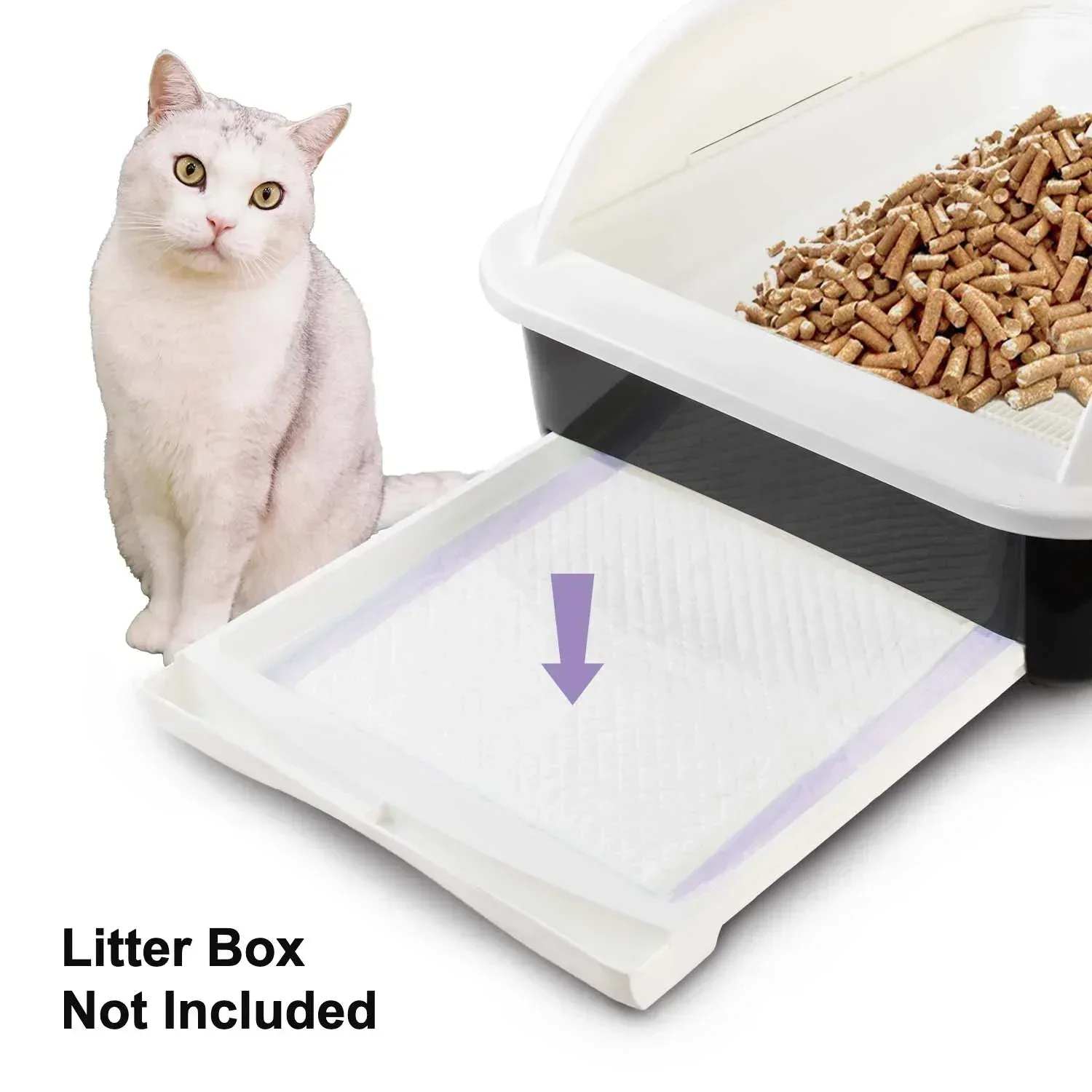 Petfamily Cat Litter Box Pads-Generic Refill for Tidy Cats Breeze Litter System, Lavender Scent, 16.9" x 11.4"-40 Count - Image 7