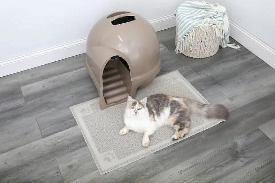 Petmate Booda Dome Clean Step Plastic Enclosed Cat Litter Box with Steps, 95 % Recycled, Titanium - Image 10