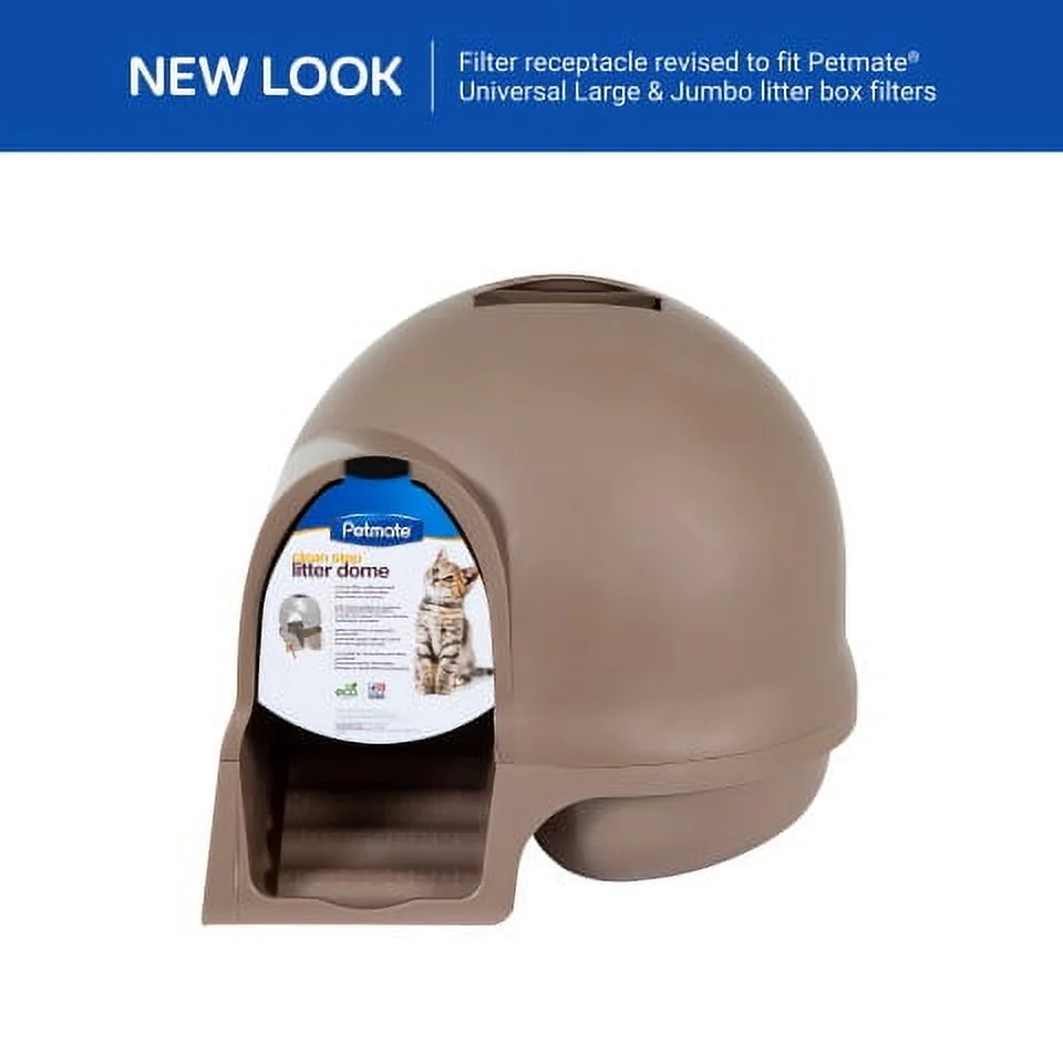 Petmate Booda Dome Clean Step Plastic Enclosed Cat Litter Box with Steps, 95 % Recycled, Titanium - Image 5
