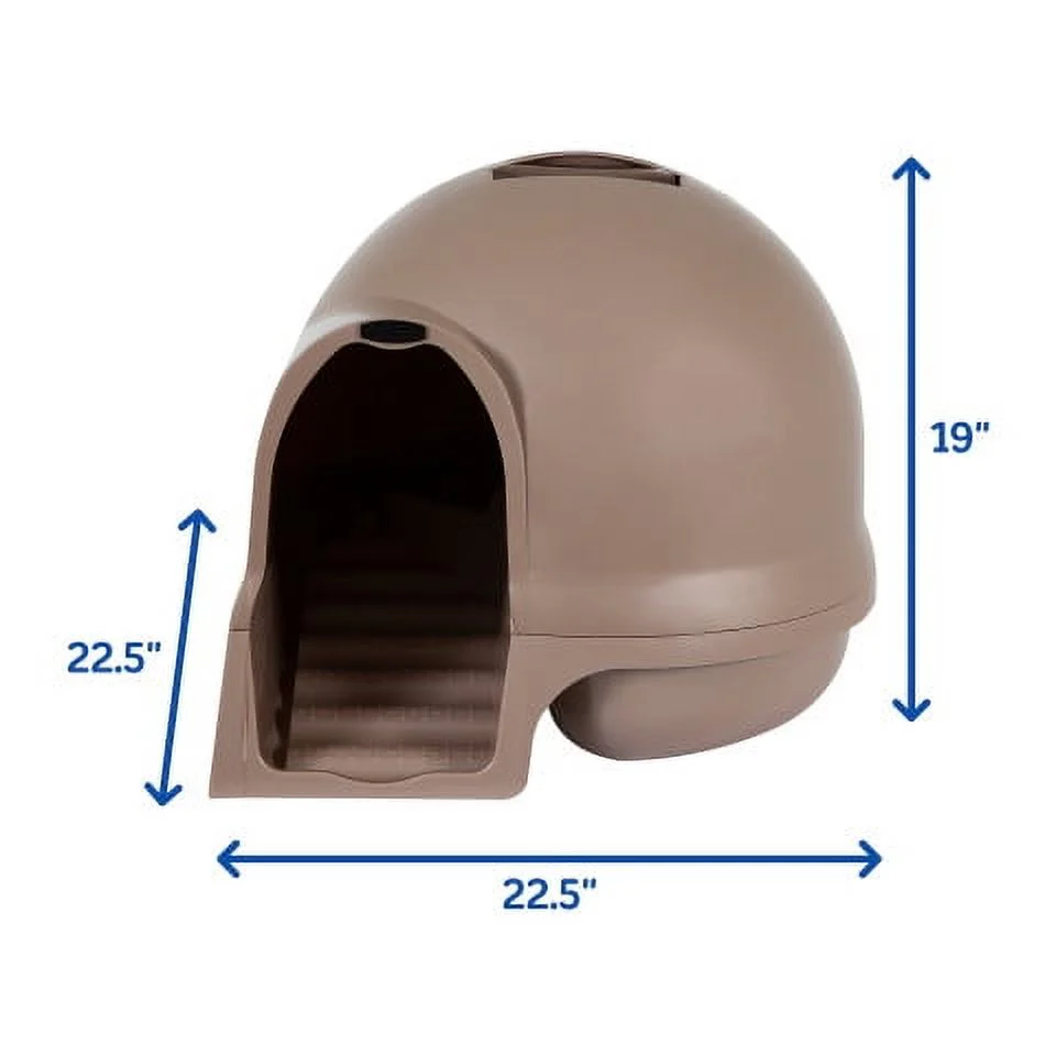 Petmate Booda Dome Clean Step Plastic Enclosed Cat Litter Box with Steps, 95 % Recycled, Titanium - Image 8