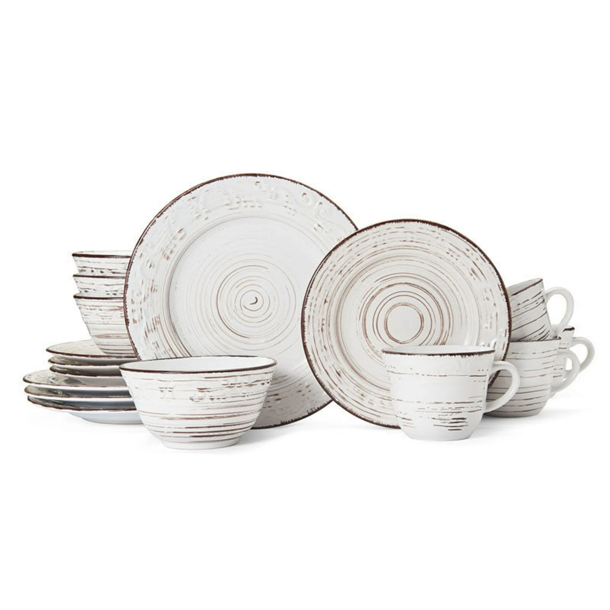 Pfaltzgraff® Trellis White Stoneware 16-Piece Dinnerware Set - Image 2