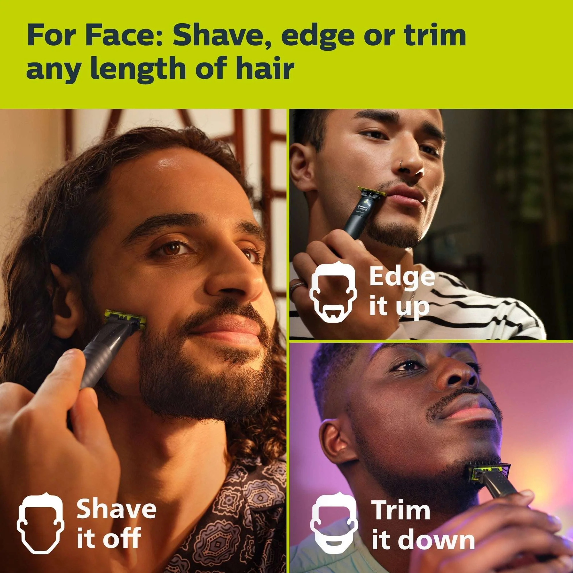 Philips Norelco Oneblade Original Face, Powered Electric Shaver and Trimmer, QP1424/70 - Image 4