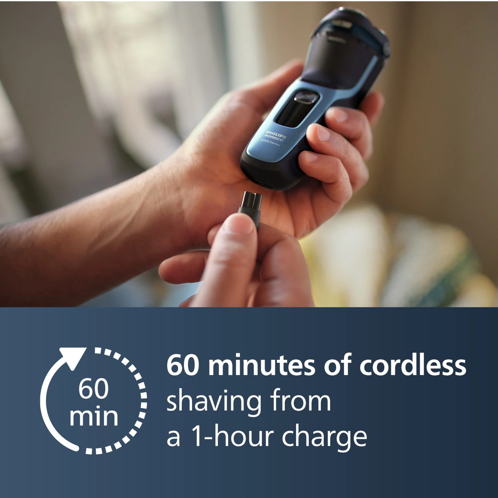 Philips Norelco Shaver 3600, Rechargeable Wet & Dry Electric Shaver with Pop-Up Trimmer and Storage Pouch - Image 5