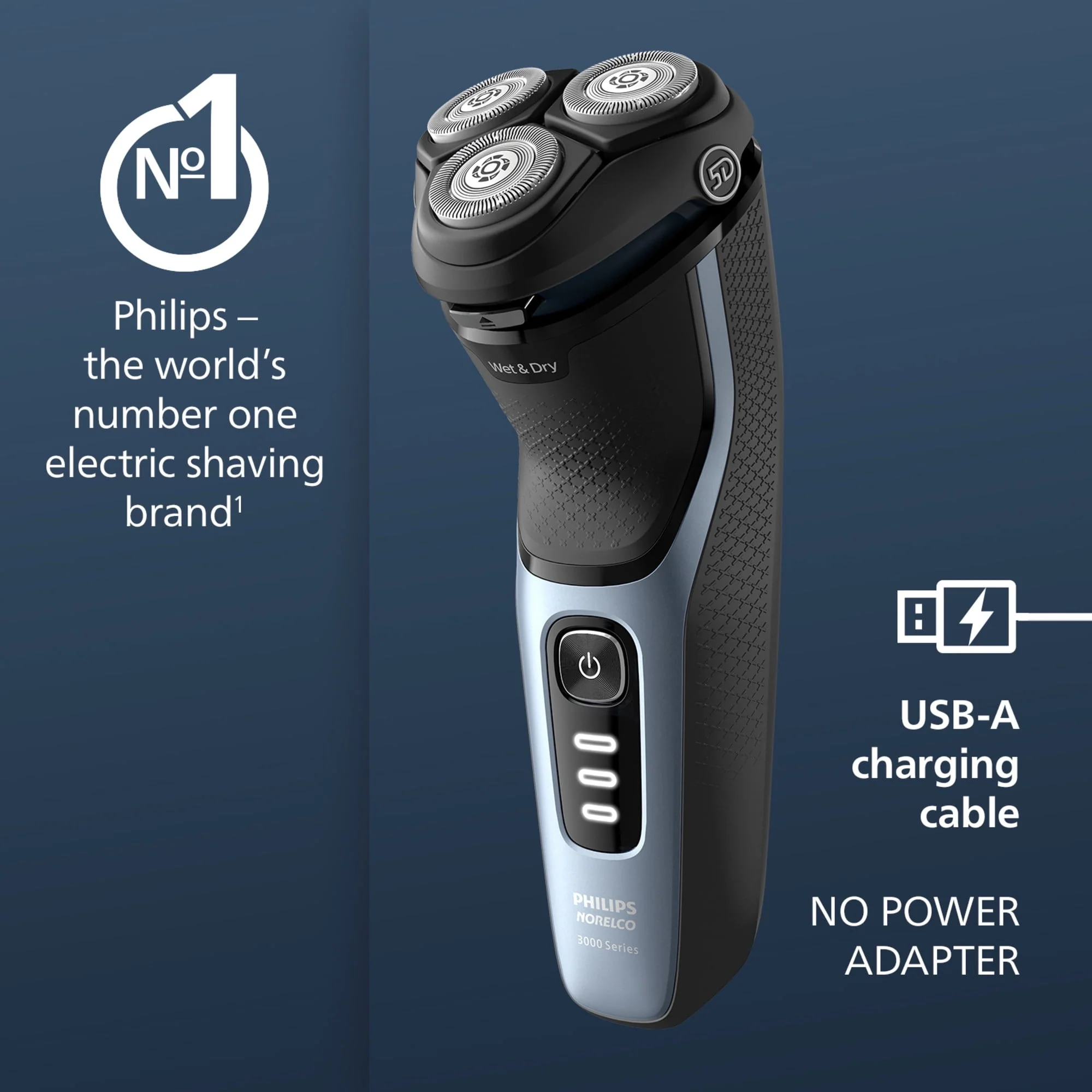 Philips Norelco Shaver 3600, Rechargeable Wet & Dry Electric Shaver with Pop-Up Trimmer and Storage Pouch - Image 7
