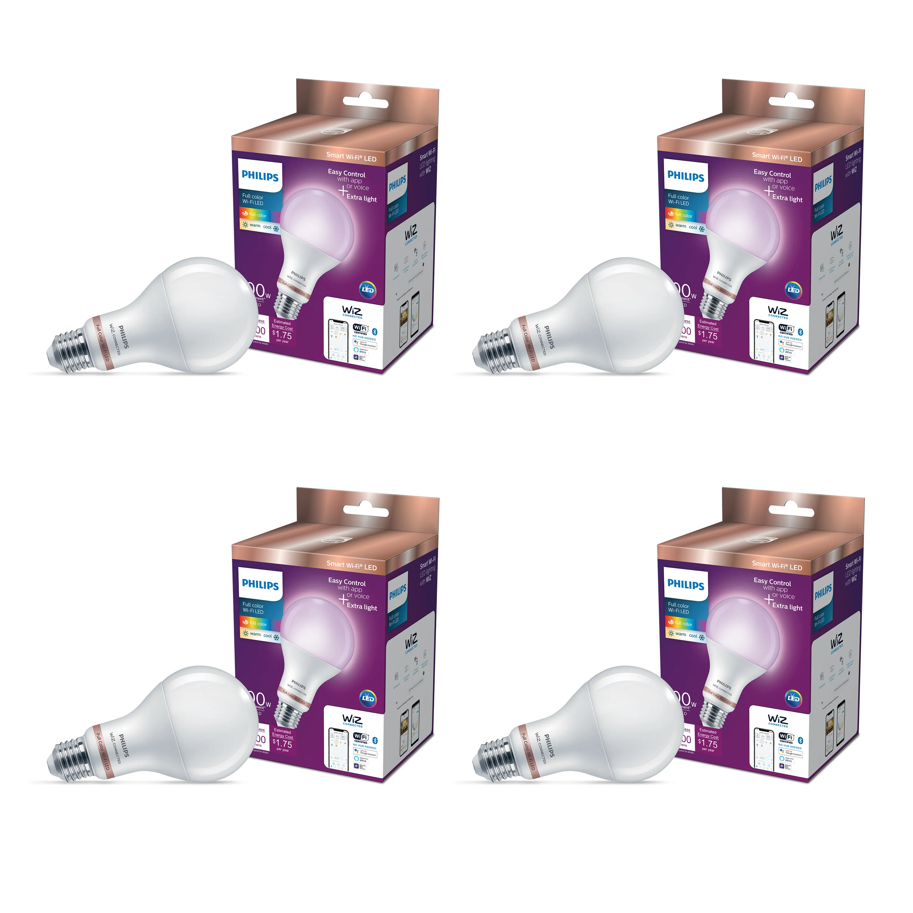 Philips Smart LED 60-Watt A19 General Purpose Light Bulb, Frosted Color & Tunable White, Dimmable, E26 Medium Base (1-Pack) - Image 11