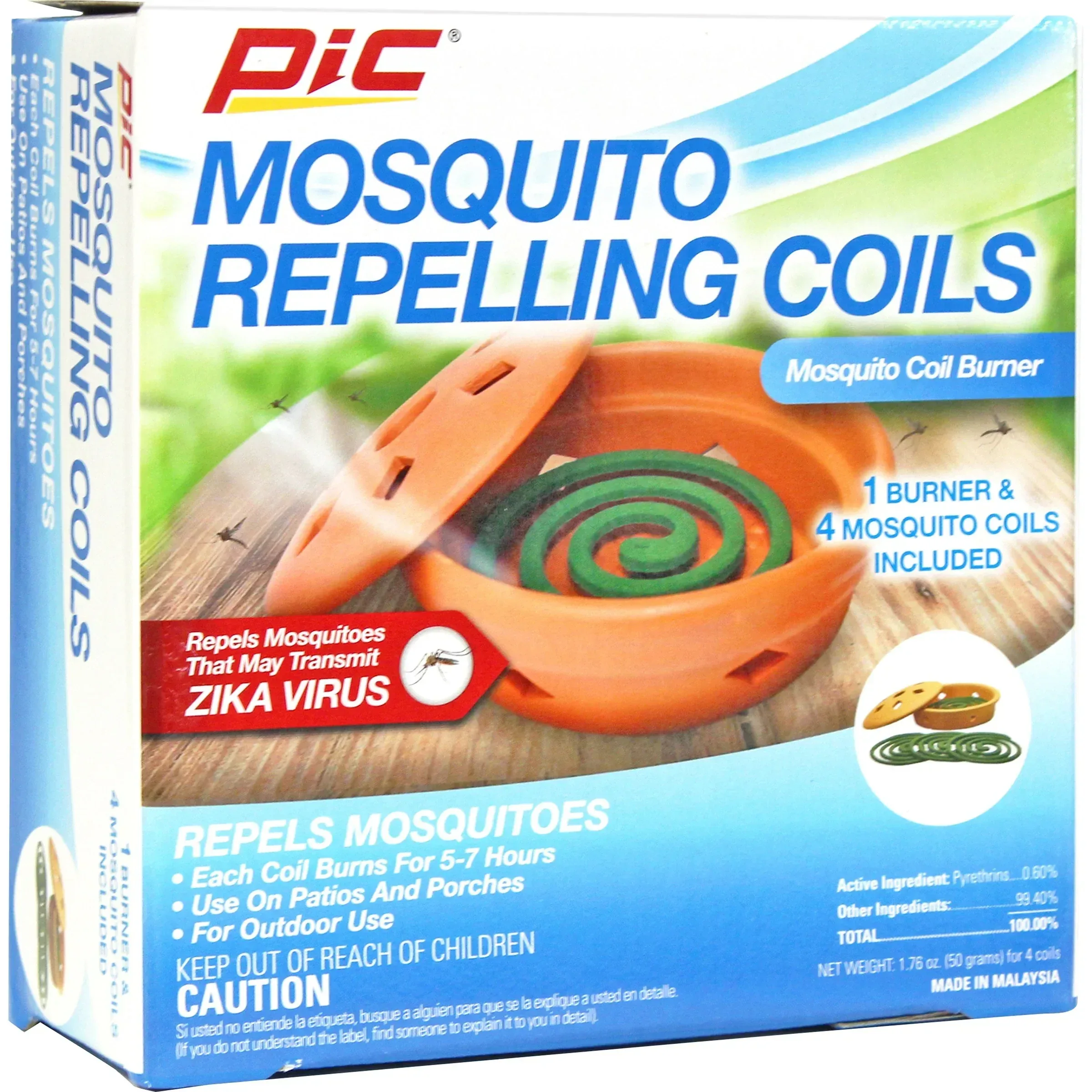 PIC Mosquito Coils with Terra Cotta Burner, Mosquito Repellent, 3 oz, 5 Pc Box - Image 8