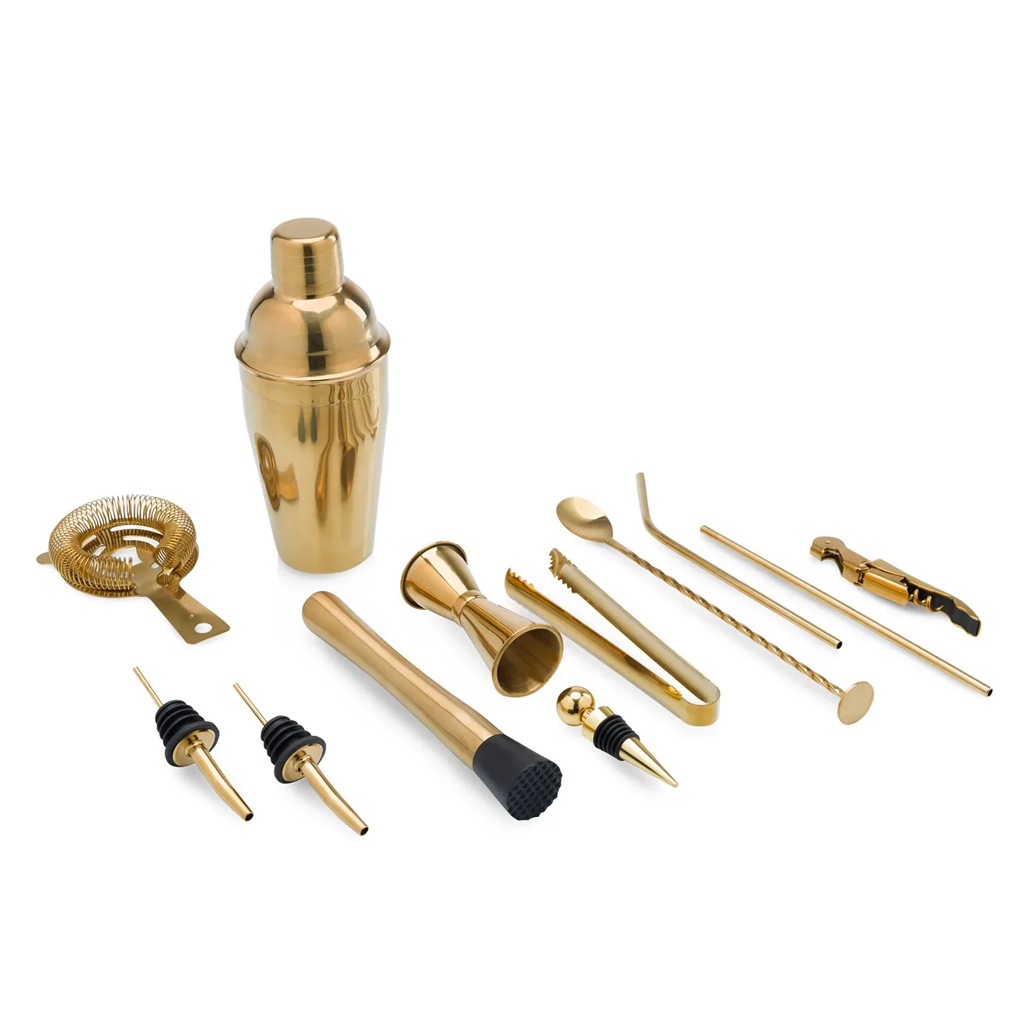 Picnic Time Acacia Gold Bar Tools, Set of 13 - Image 6