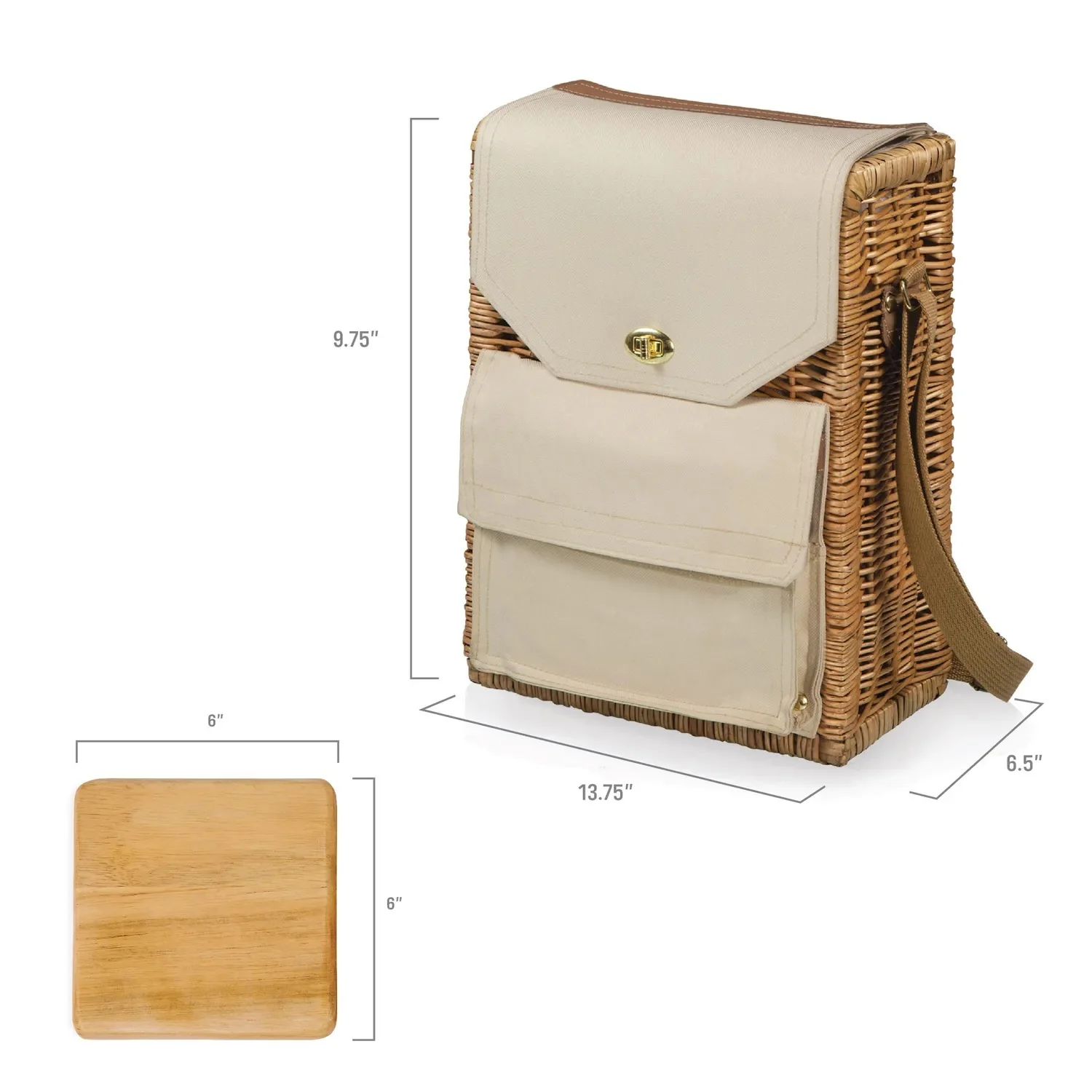 Picnic Time Corsica Wine & Cheese Picnic Basket - Image 6