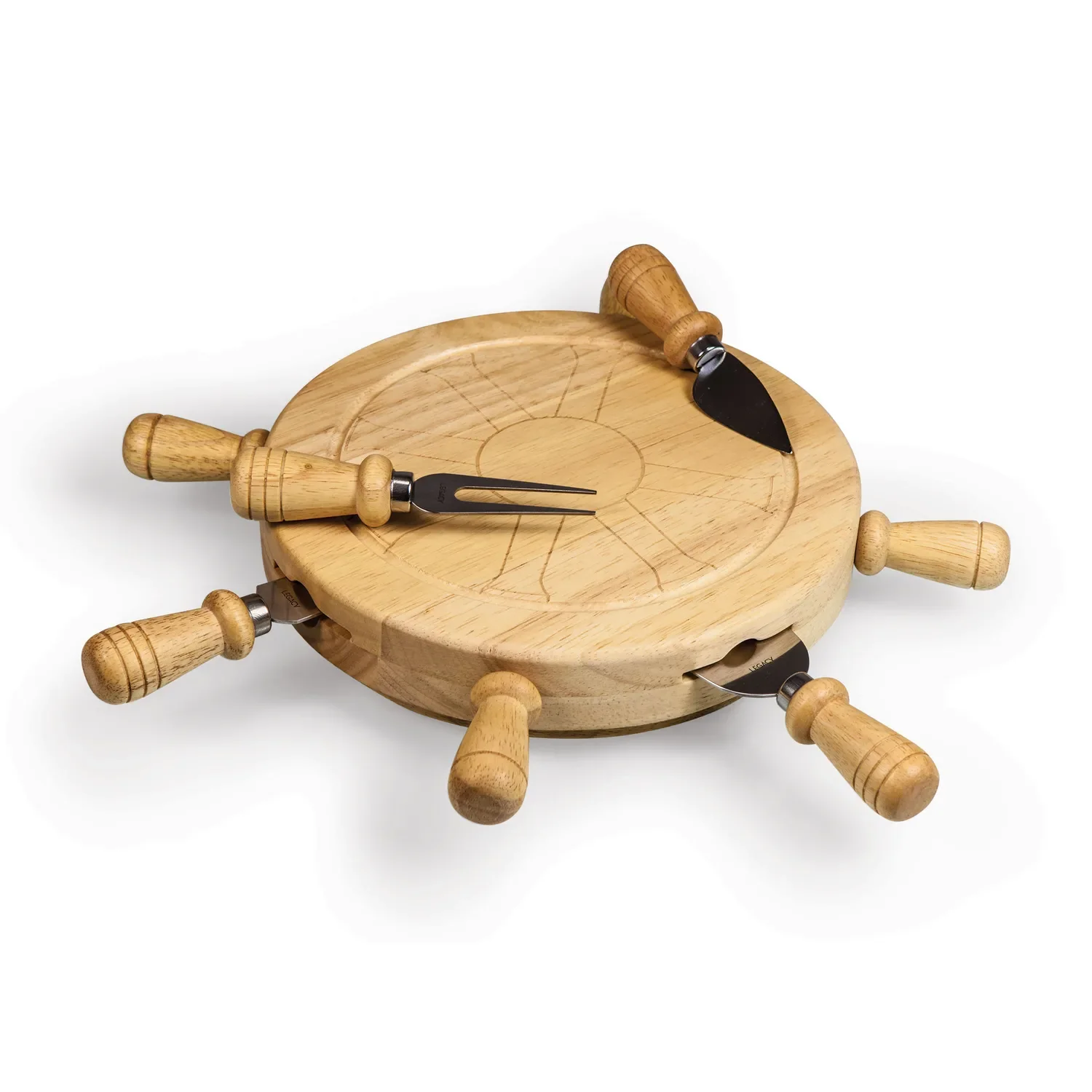 Picnic Time Lazy Susan Mariner Wheel