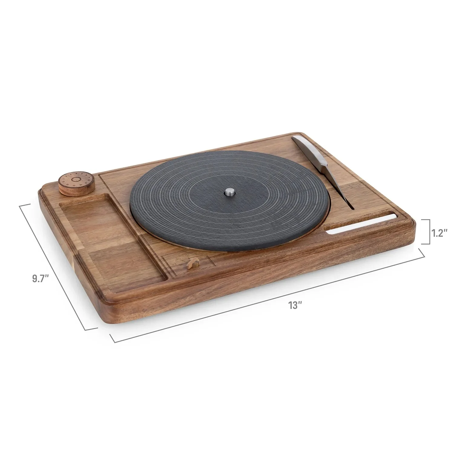 Picnic Time Turntable Cheese Board with Knife - Image 3