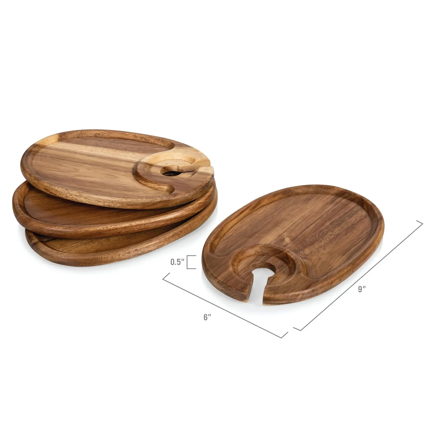 Picnic Time Wine Appetizer Plate, Set of 4 - Image 2