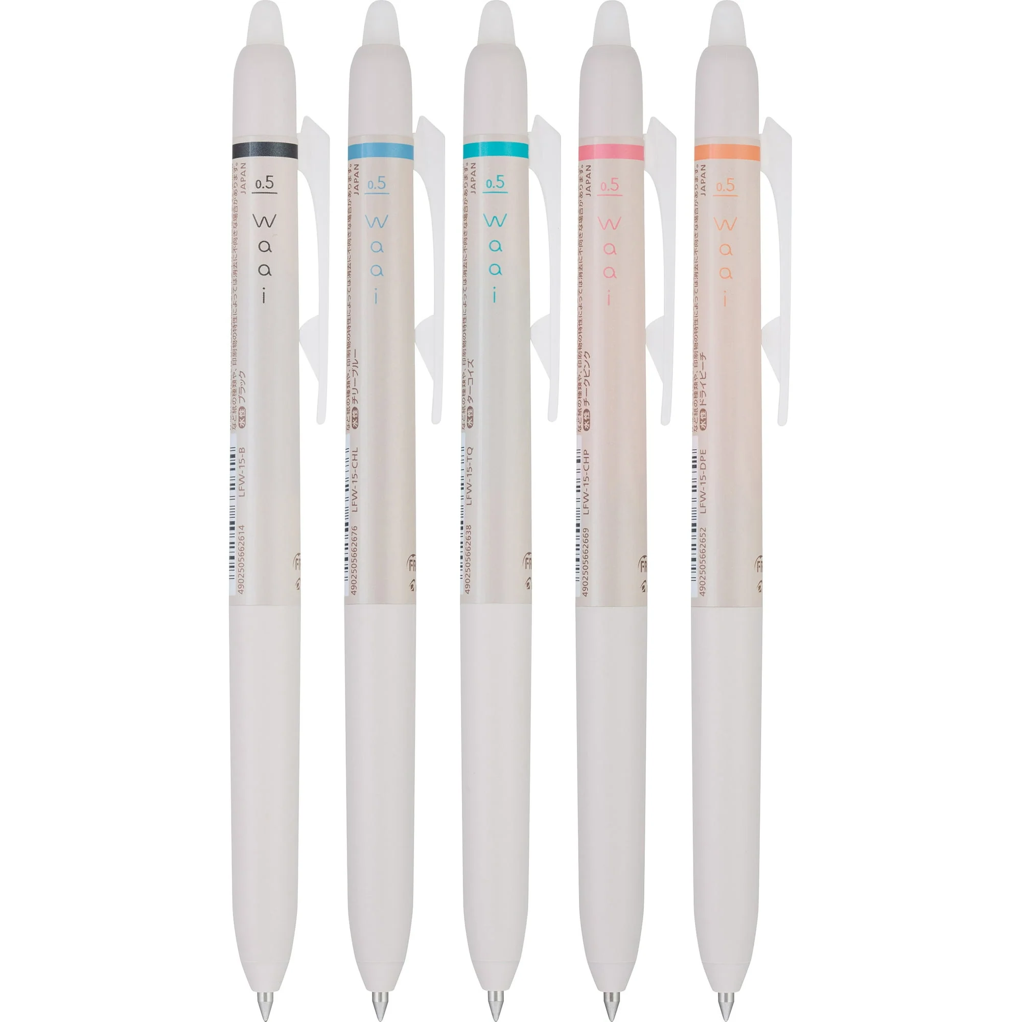 Pilot FriXion Waai Erasable Gel Ink Pens, Extra Fine Point, 0.5 mm, Assorted Color Inks, 5 Count - Image 7