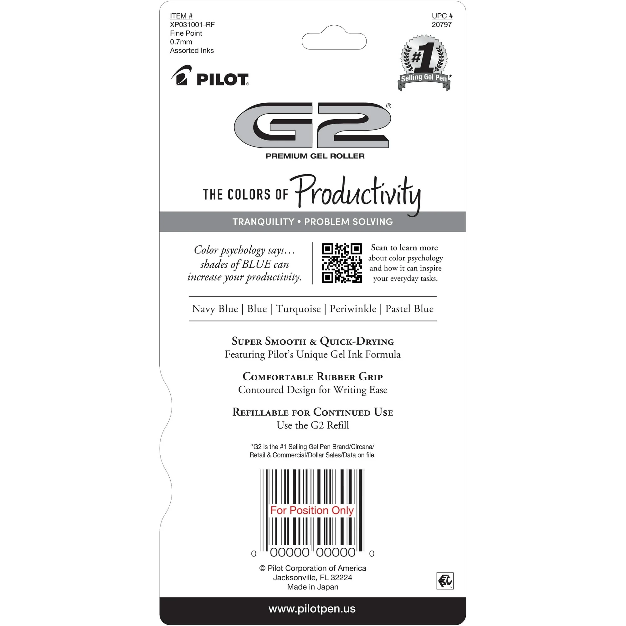 Pilot G2 Retractable Gel Pens, Premium, 0.7mm Fine Point, Assorted Colors, 5 Count - Image 8