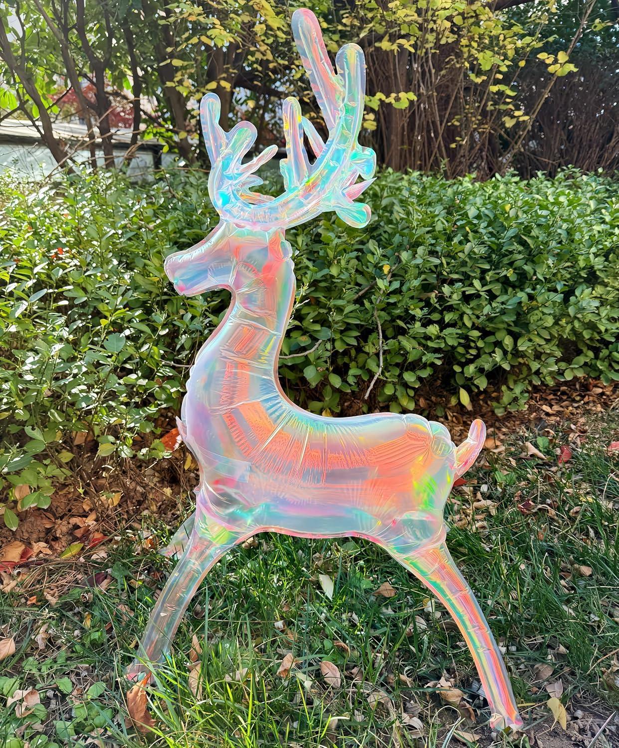 Pink Ceramic Balloon Reindeer Decoration, 8.5 in, by Holiday Time - Image 3