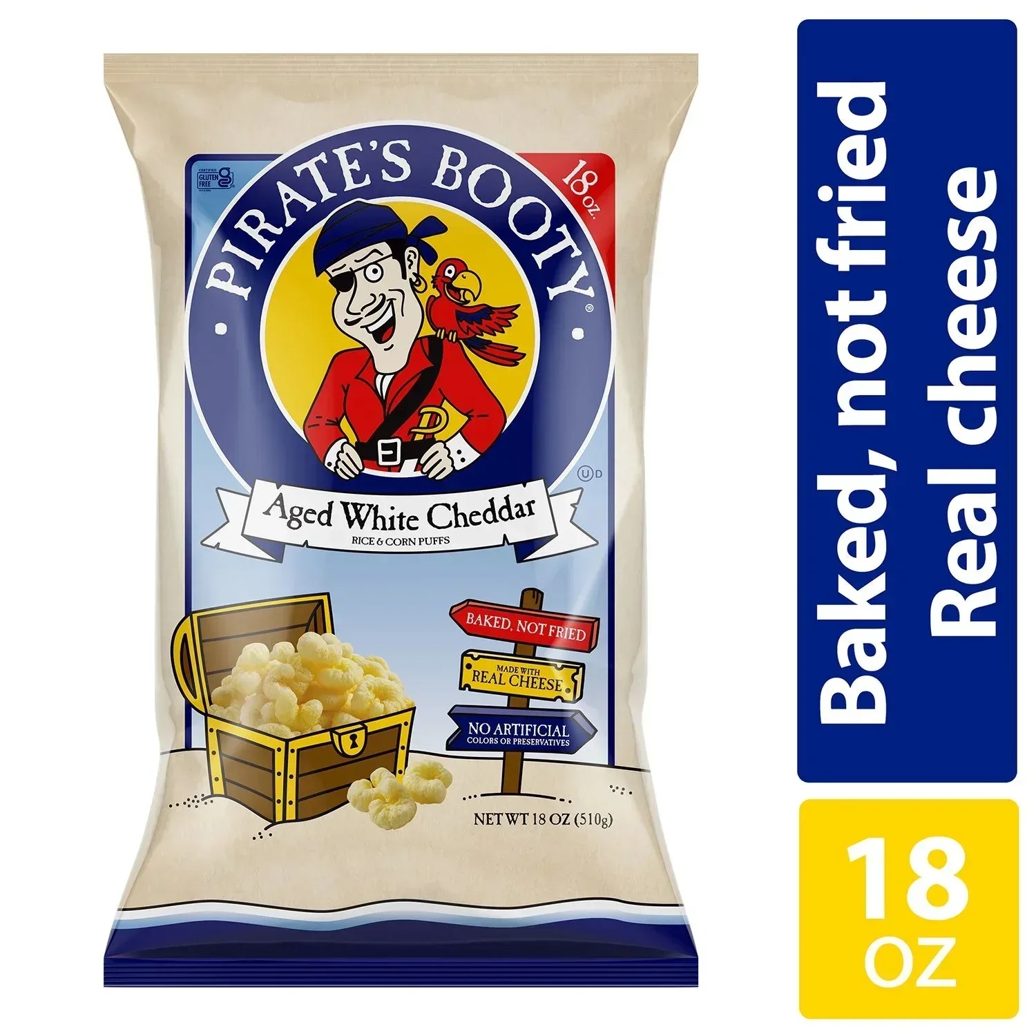 Pirate's Booty Aged White Cheddar Puffs, 18 oz. - Image 4