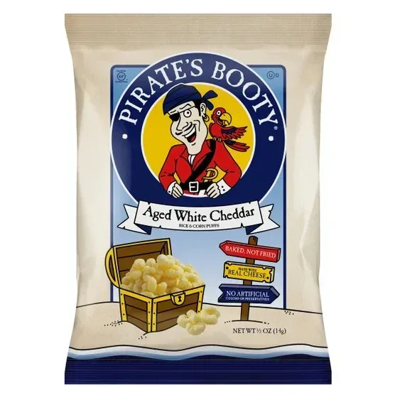 Pirate's Booty Aged White Cheddar Snack, 0.5 oz, 40-count - Image 4