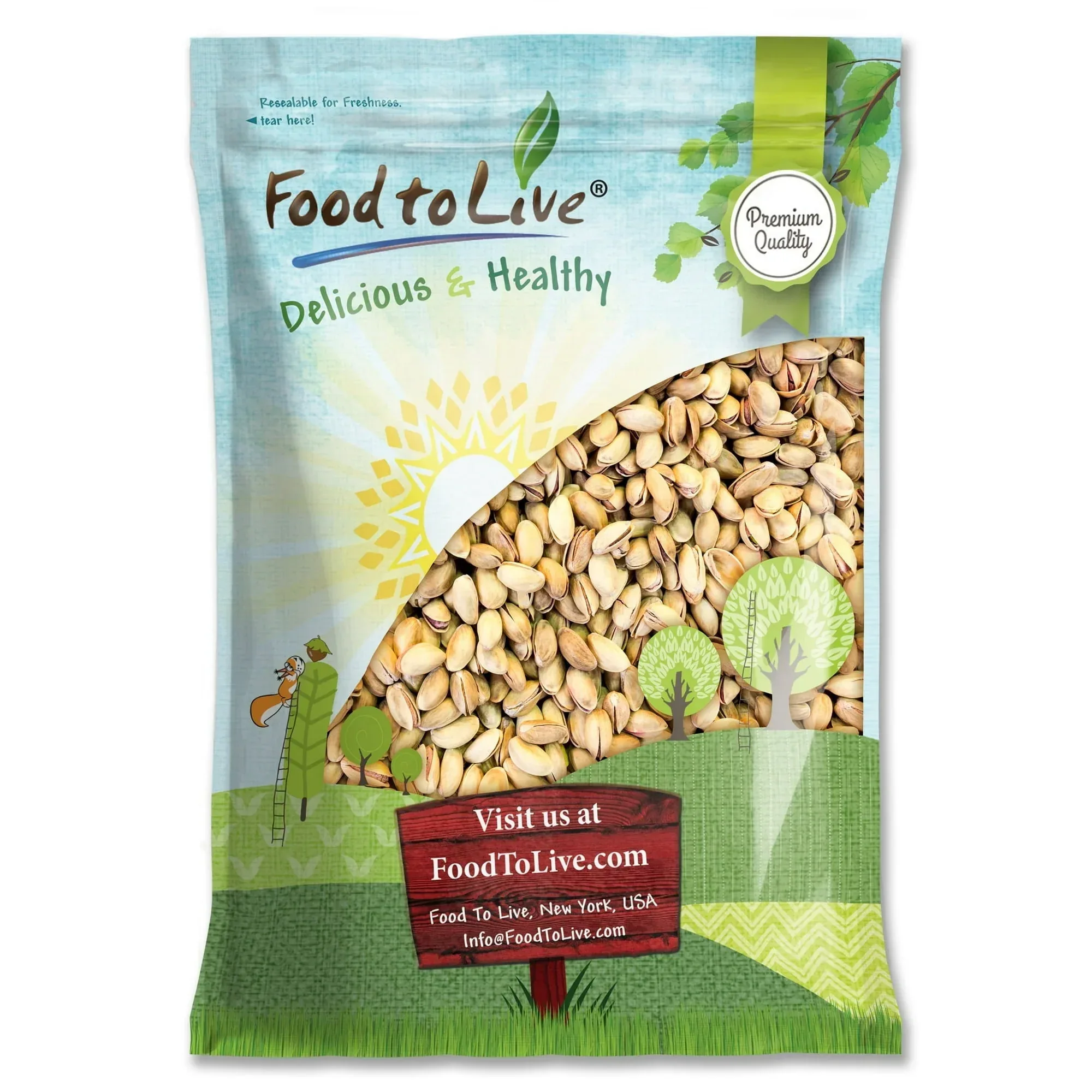 Pistachios Roasted and Salted, 0.5 Pounds - Kosher, Vegan - by Food to Live - Image 10