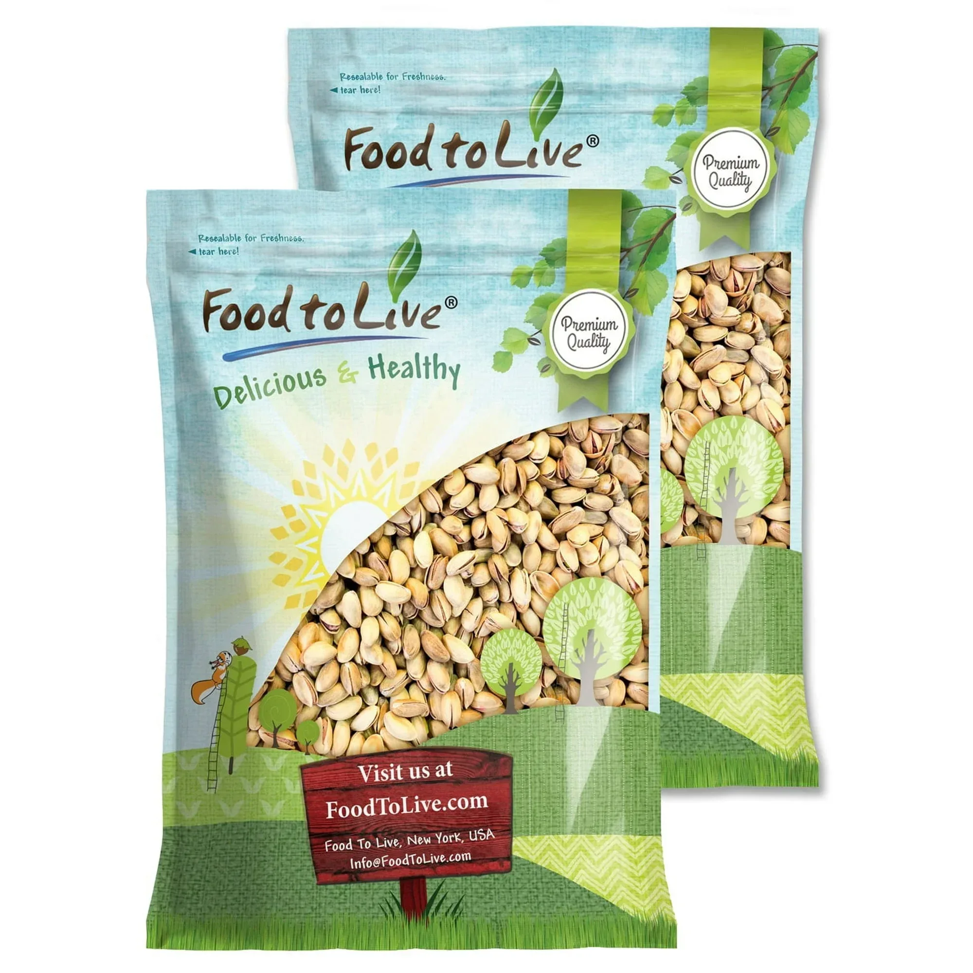 Pistachios Roasted and Salted, 0.5 Pounds - Kosher, Vegan - by Food to Live - Image 11
