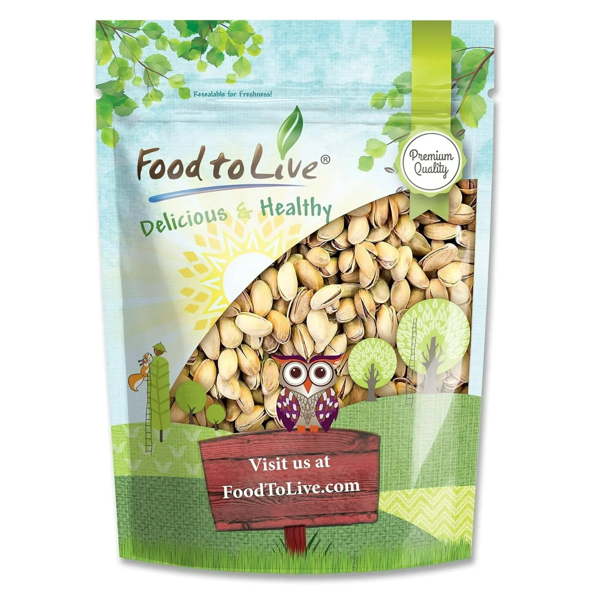 Pistachios Roasted and Salted, 0.5 Pounds - Kosher, Vegan - by Food to Live - Image 8