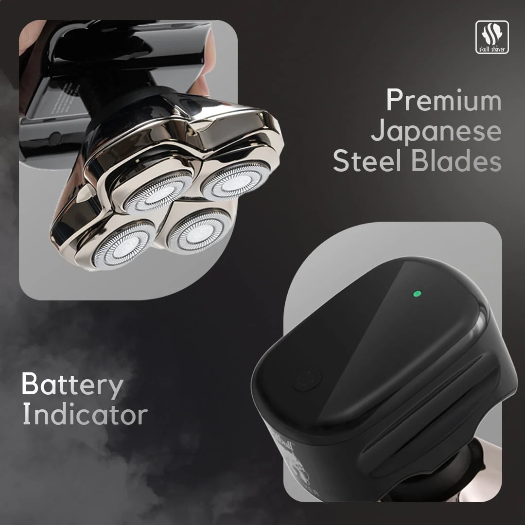 Pitbull Silver PRO Head & Face Shaver | USB charging cable included | Verified Seller Skull Shaver | Refrain From Other Listed Resellers - Image 2