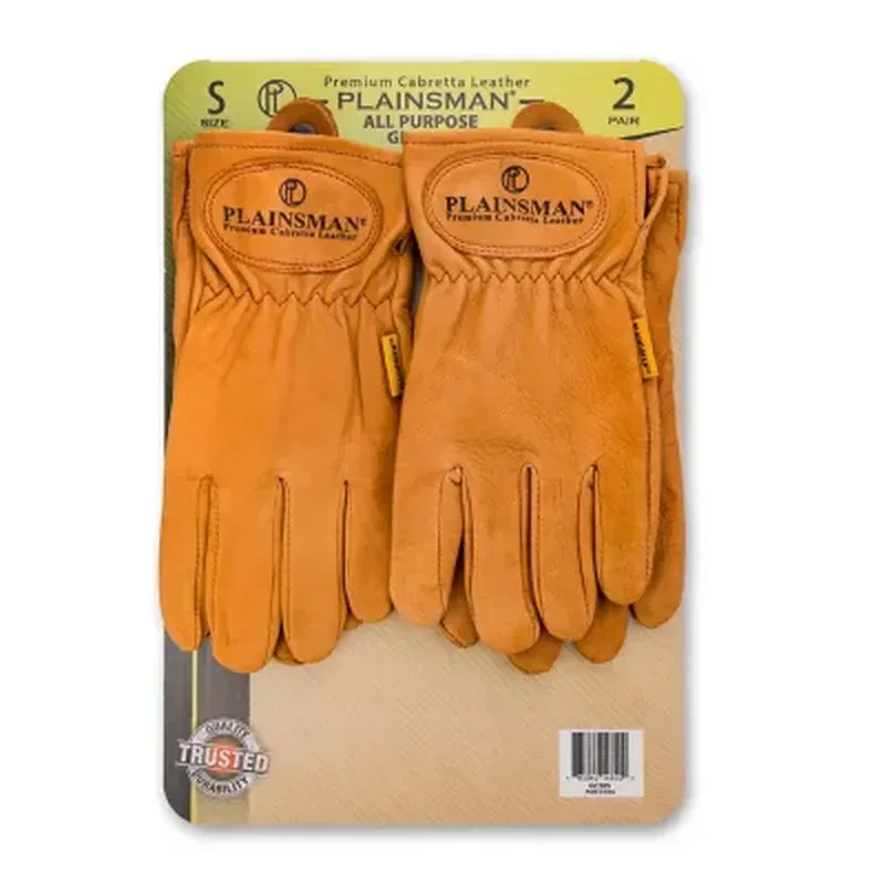 Plainsman Premium Cabretta Brown Leather Gloves (2 Pairs) - Image 6