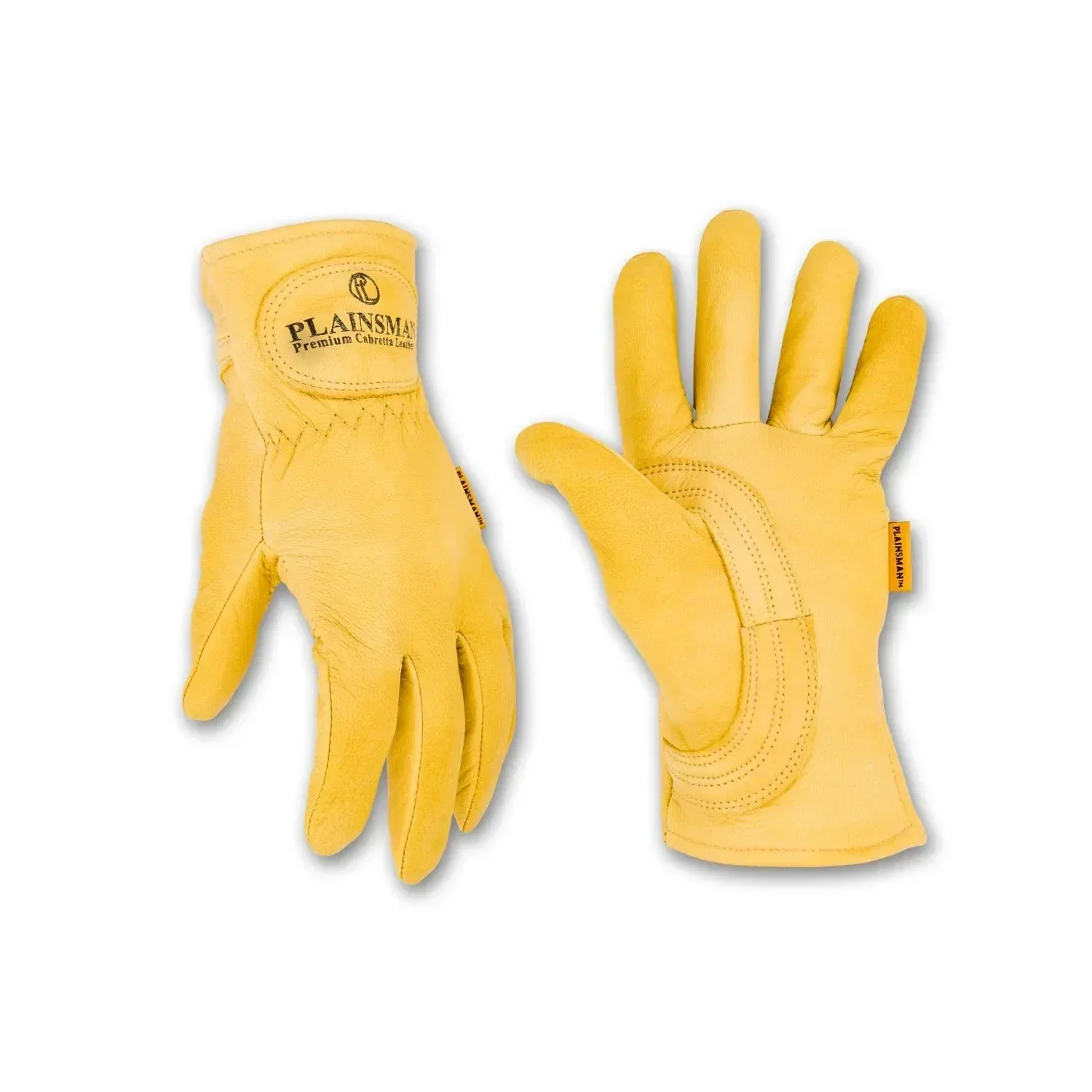 Plainsman Premium Cabretta Tan Leather Gloves, 2 Pairs - Image 2