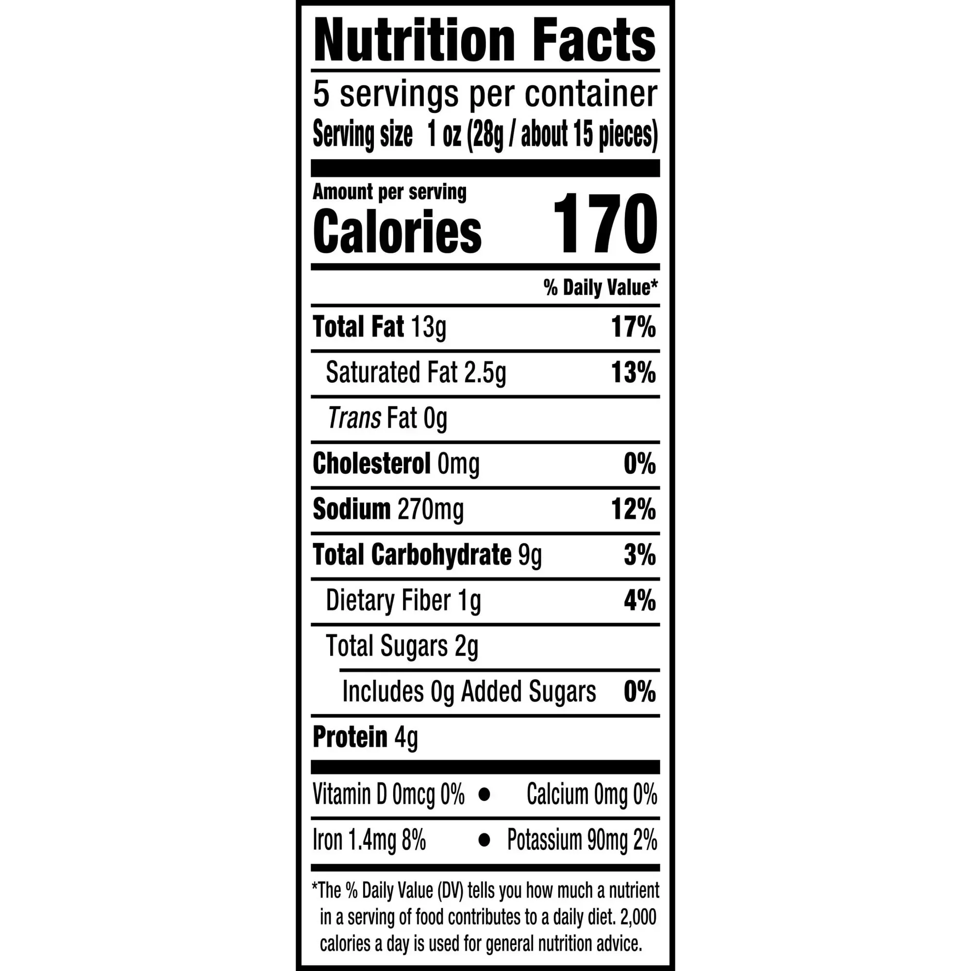 PLANTERS Cashews Salt and Vinegar, Party Snacks, Plant Based Protein, 5 oz Resealable Bag - Image 4