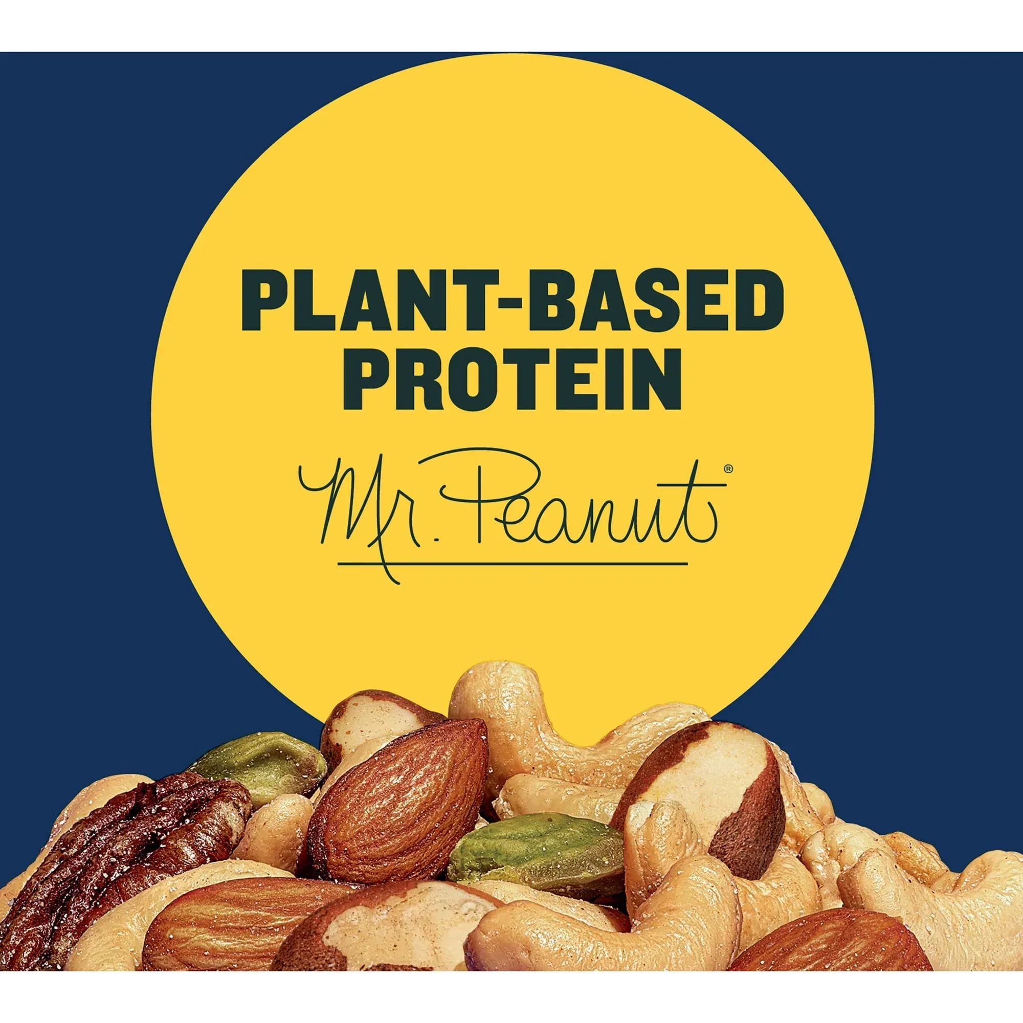 Planters Deluxe Mixed Nuts with Hazelnuts, Plant Based Protein, 15.25 oz Canister - Image 6