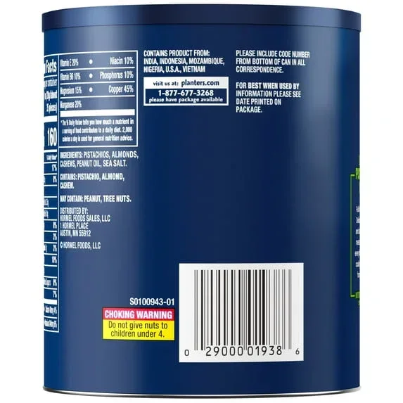 PLANTERS Deluxe Pistachio Mix, Party Snacks, Plant Based Protein, 14.5 oz Steel Can - Image 6