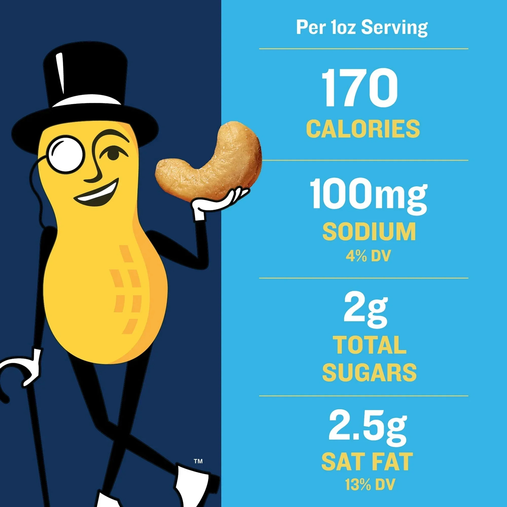 PLANTERS Deluxe Salted Whole Cashews, Party Snacks, Plant Based Protein, 33 oz Plastic Jar - Image 4