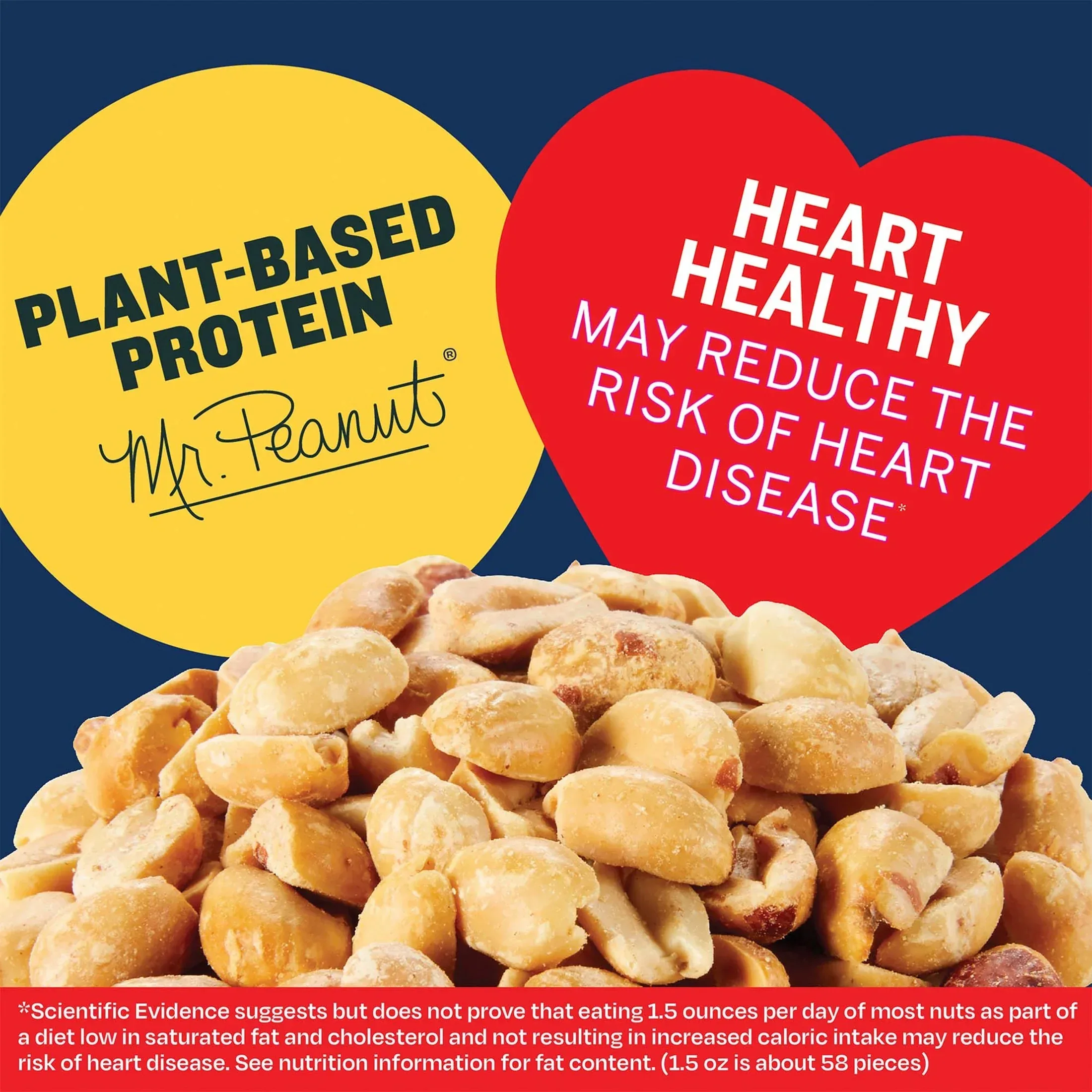PLANTERS Lightly Salted Dry Roasted Peanuts, Party Snacks, Plant Based Protein, 2.16 lb Canister - Image 3