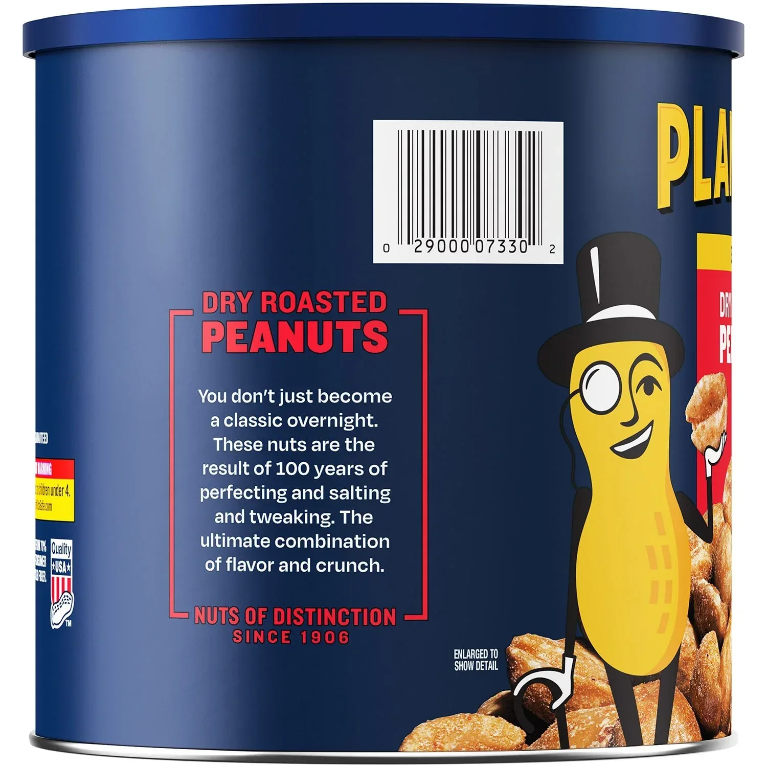 Planters Salted Dry Roasted Peanuts Canister, 52 oz. - Image 3