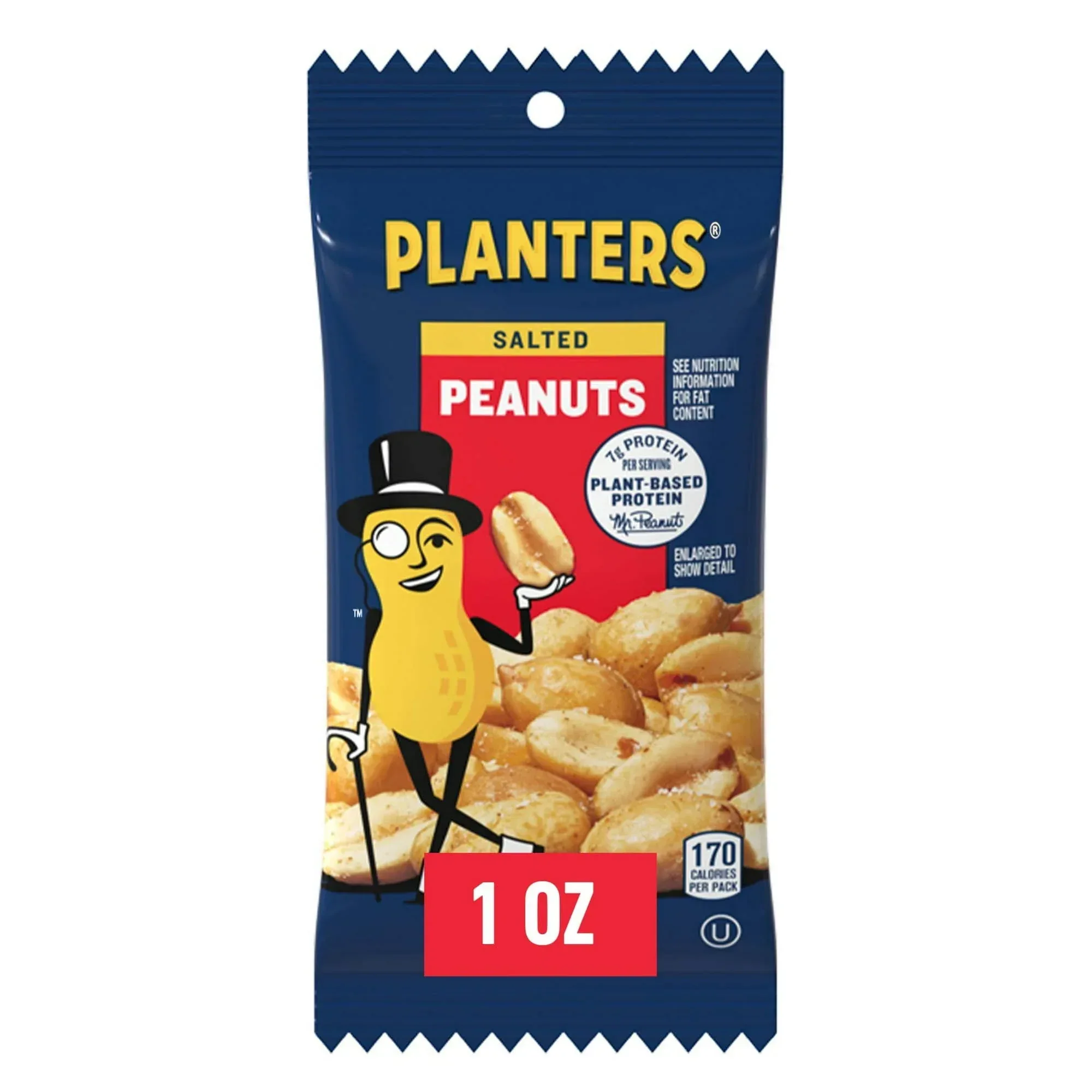 Planters Salted Peanuts, Plant Based Protein, 10-1 oz. Bags - Image 4